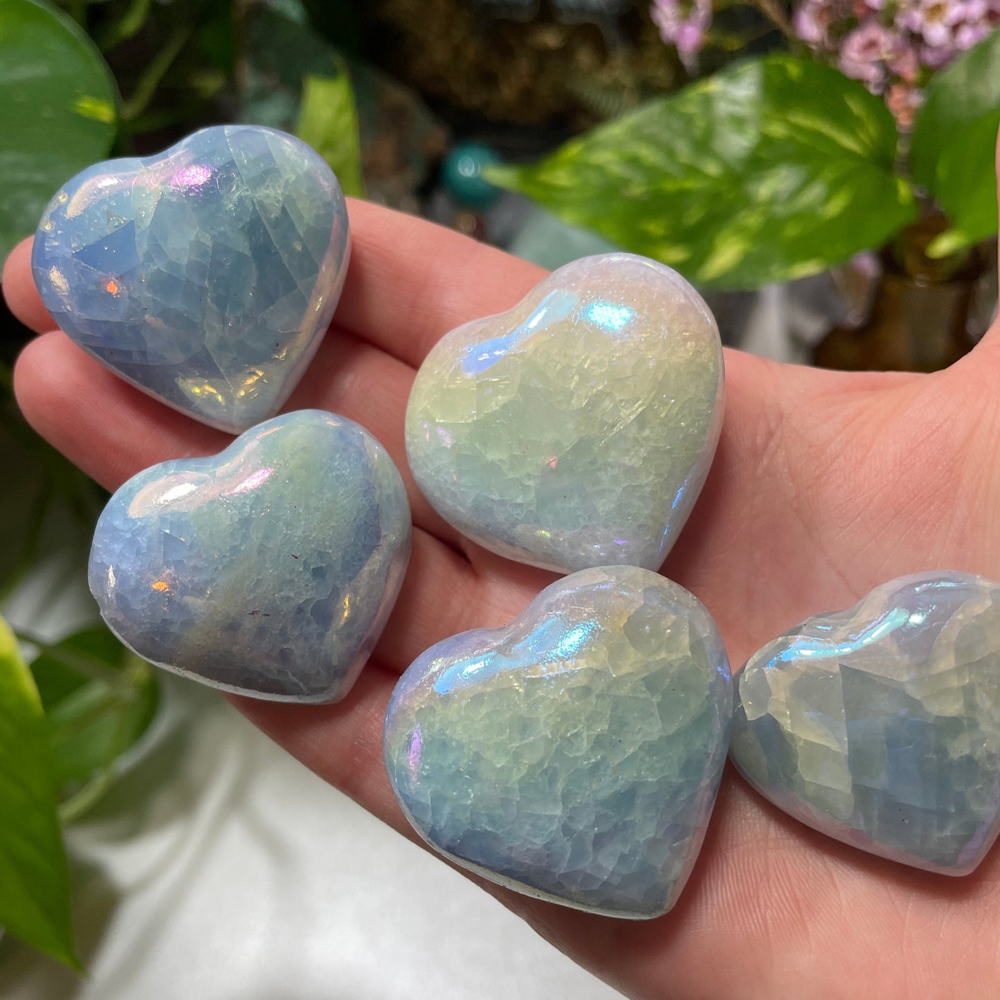 Aura Calcite Heart Carving