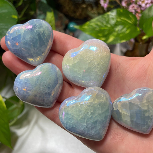 Aura Calcite Heart Carving