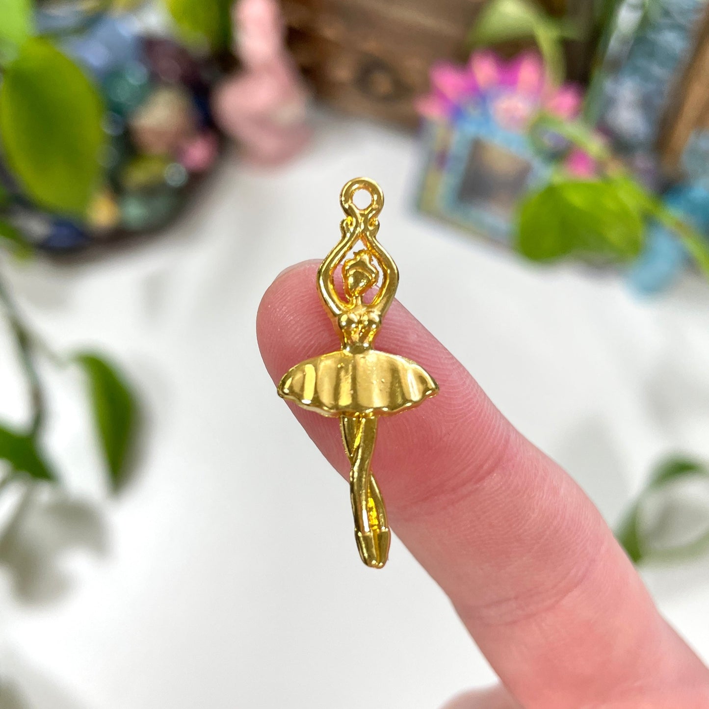 Gold Ballerina Charm