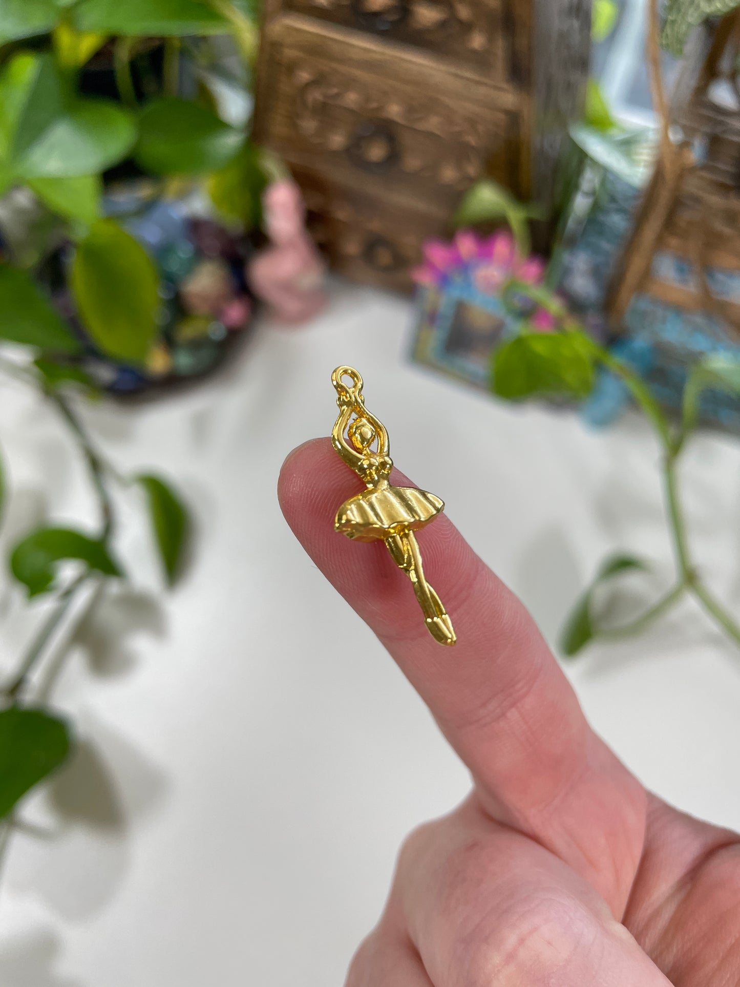 Gold Ballerina Charm
