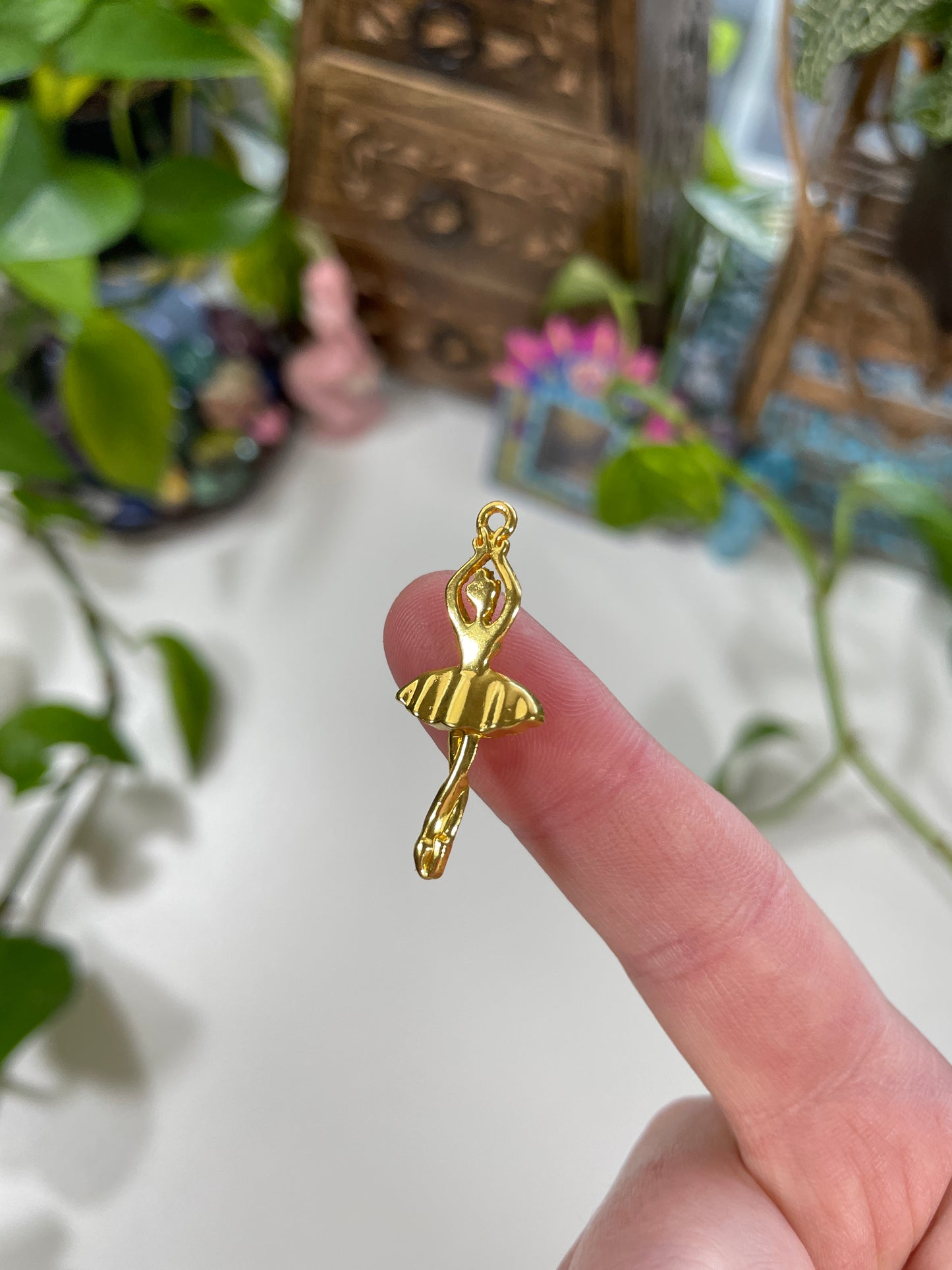 Gold Ballerina Charm
