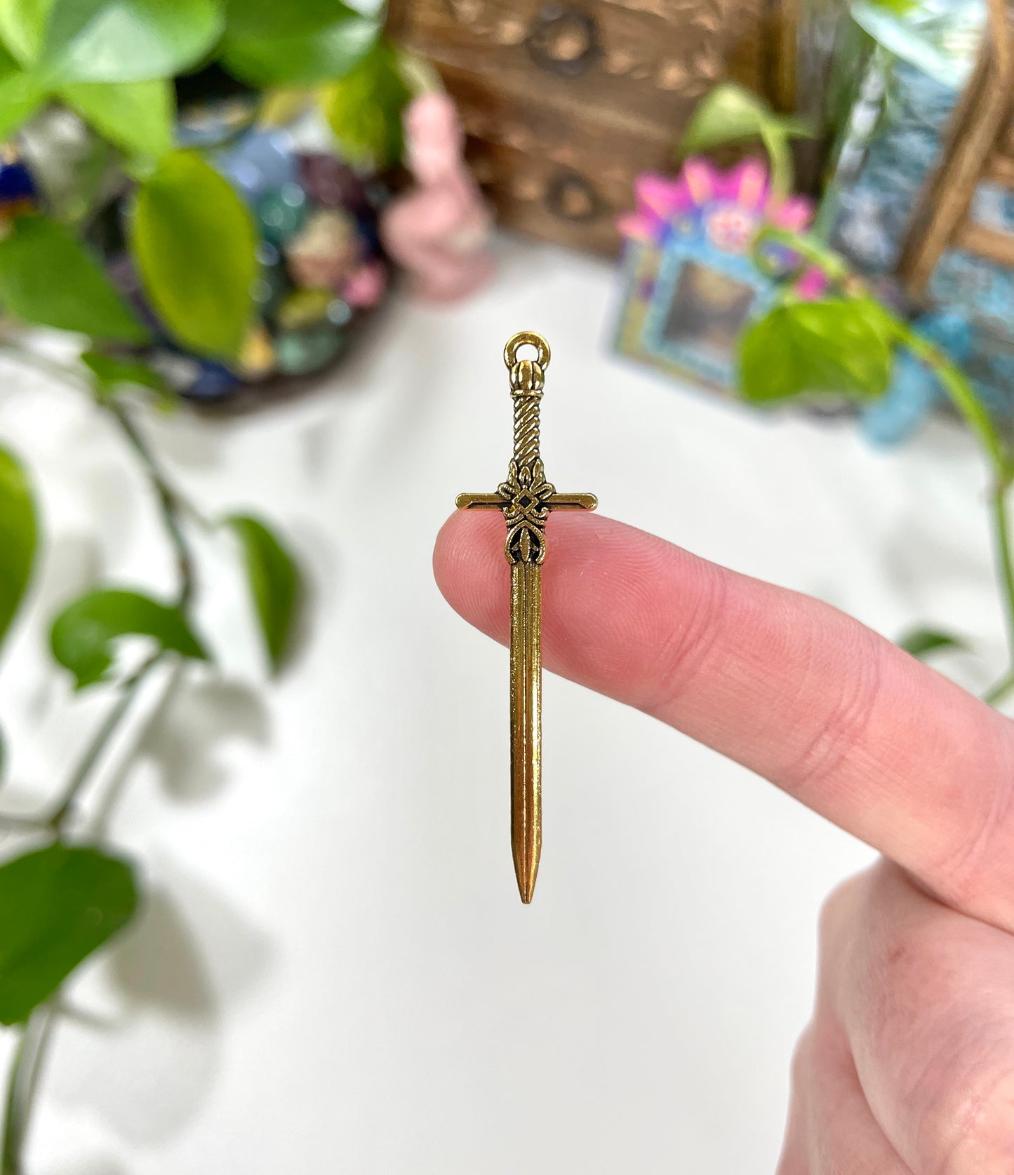 Gold Sword Charm