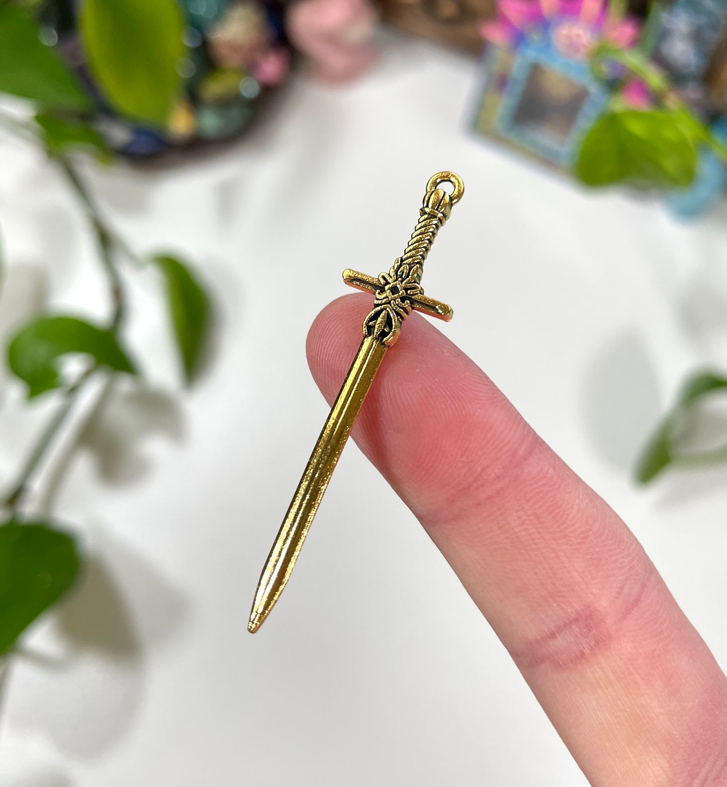 Gold Sword Charm