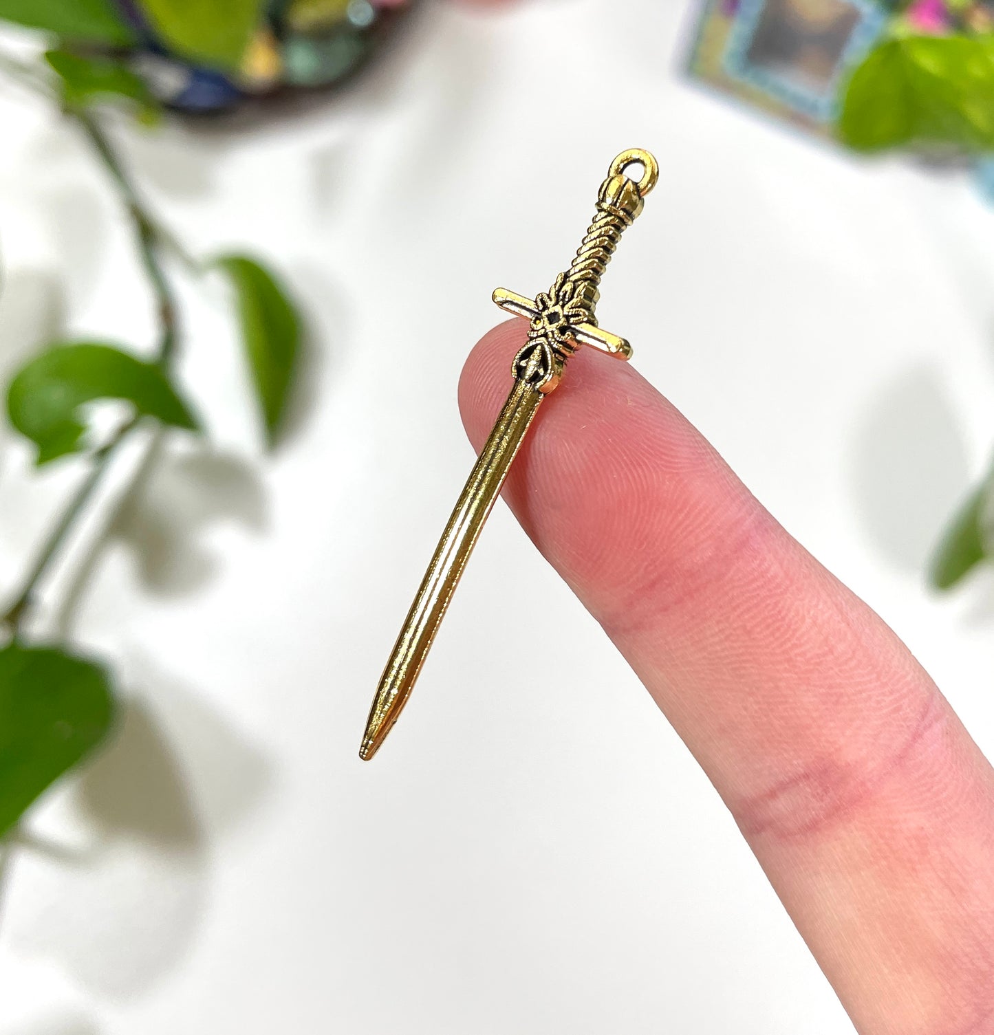Gold Sword Charm