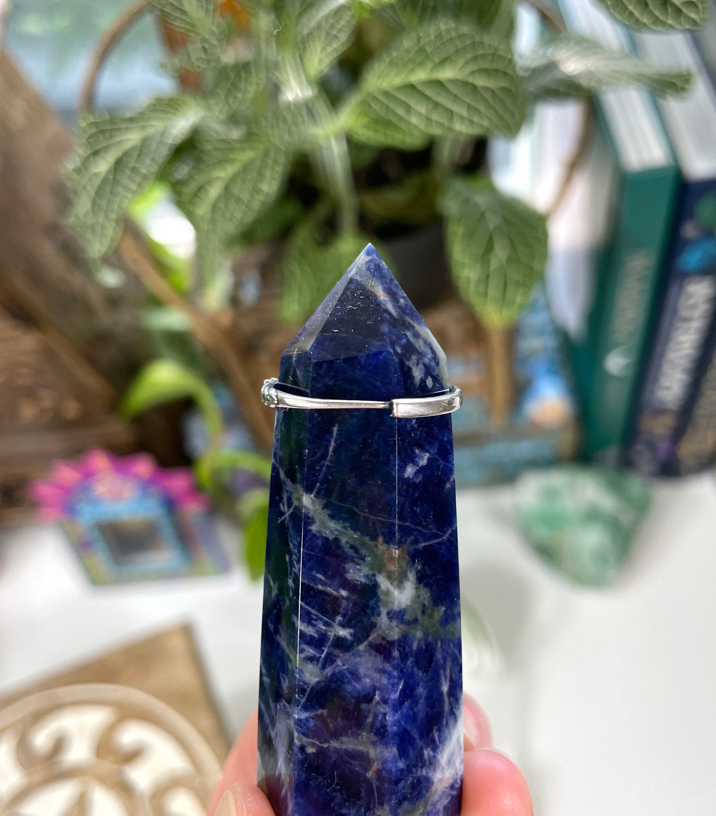 Violet Flame Garnet Teardrop Ring