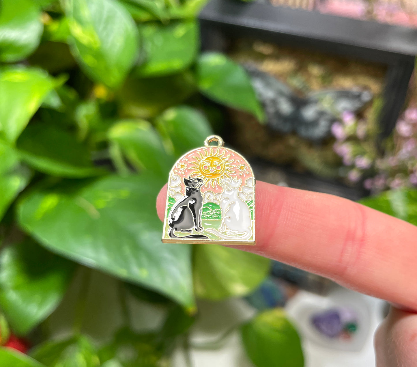 The Sun Two Cats Tarot Cat Charm