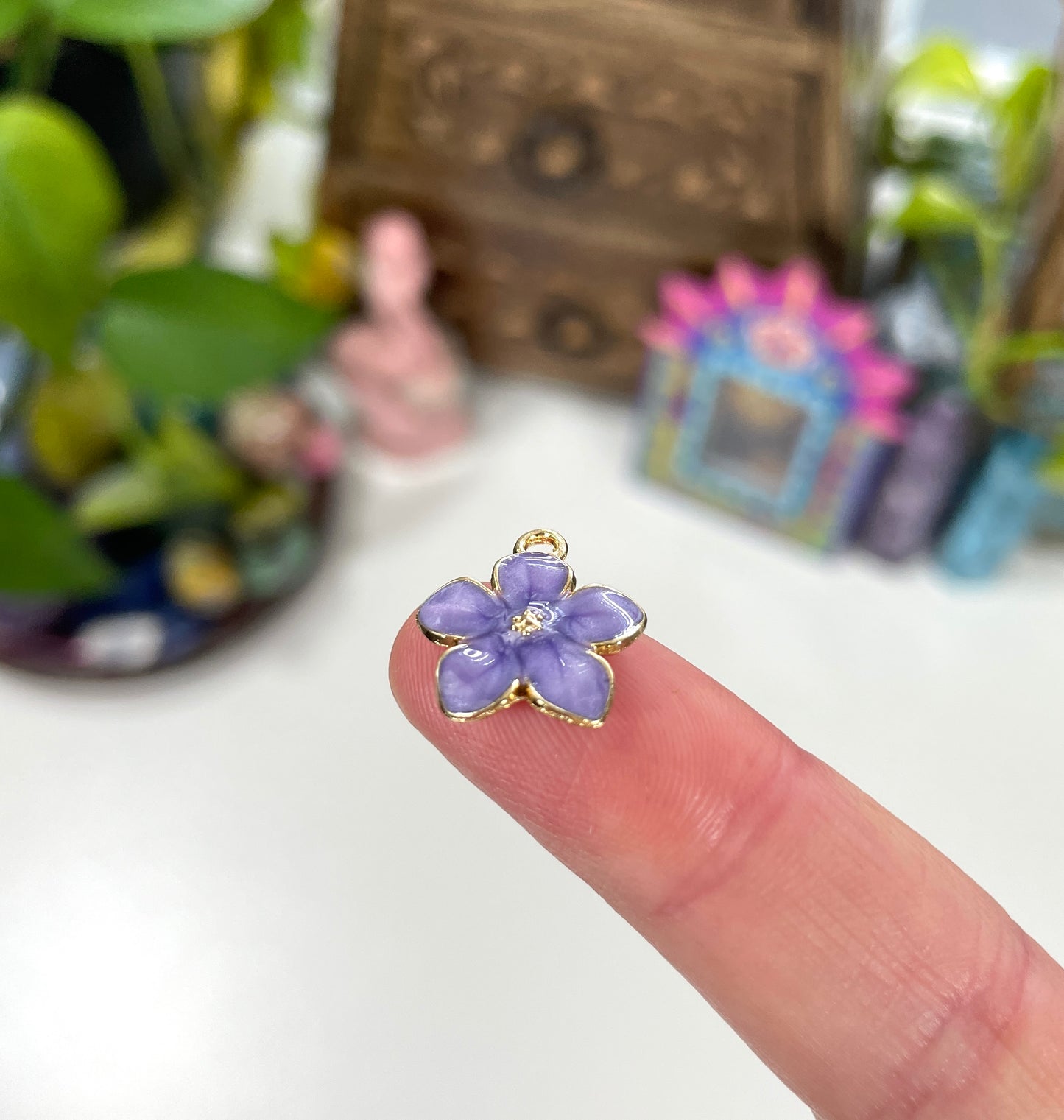 Forget Me Not Flower Charm
