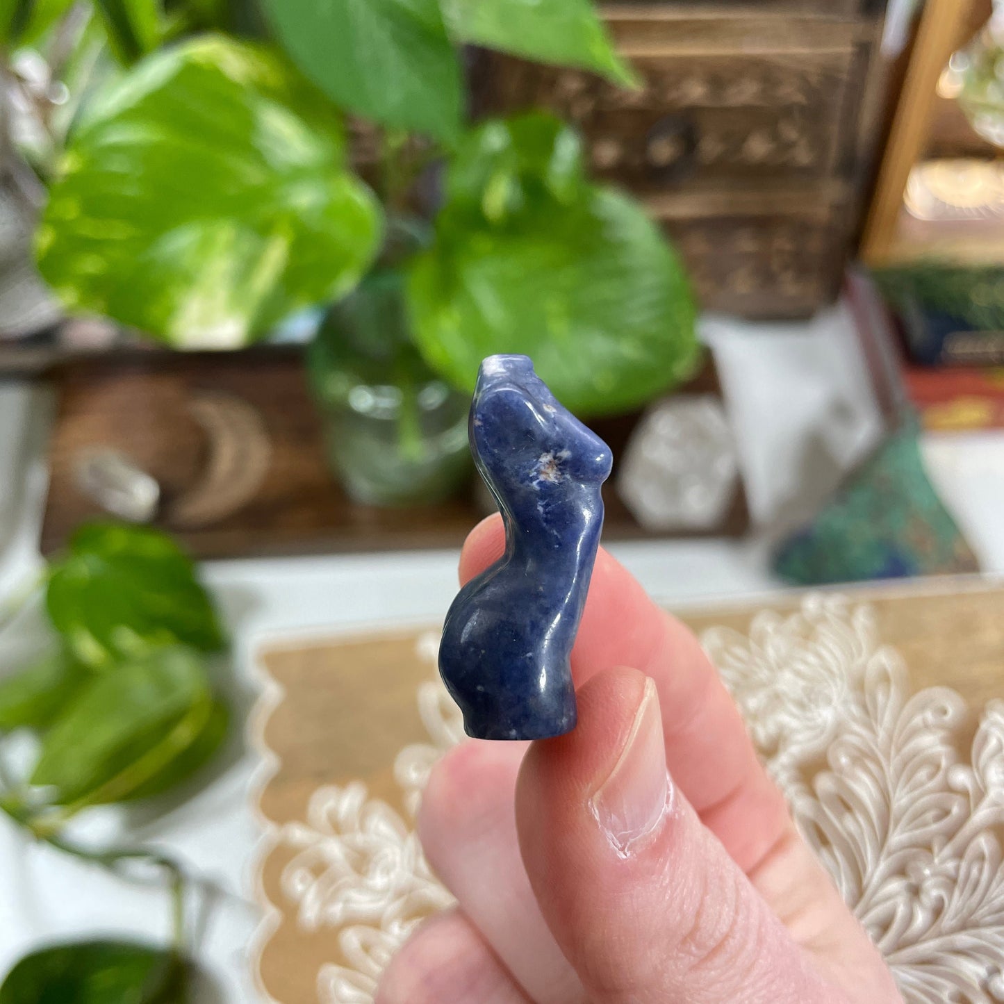Sodalite Mini Woman Carving