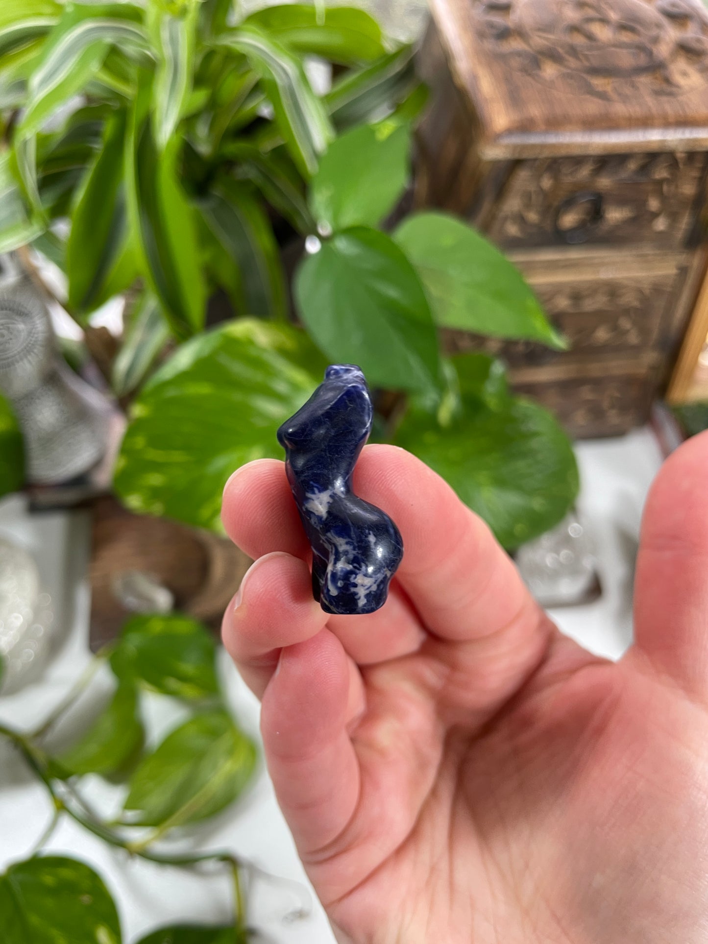 Sodalite Mini Woman Carving