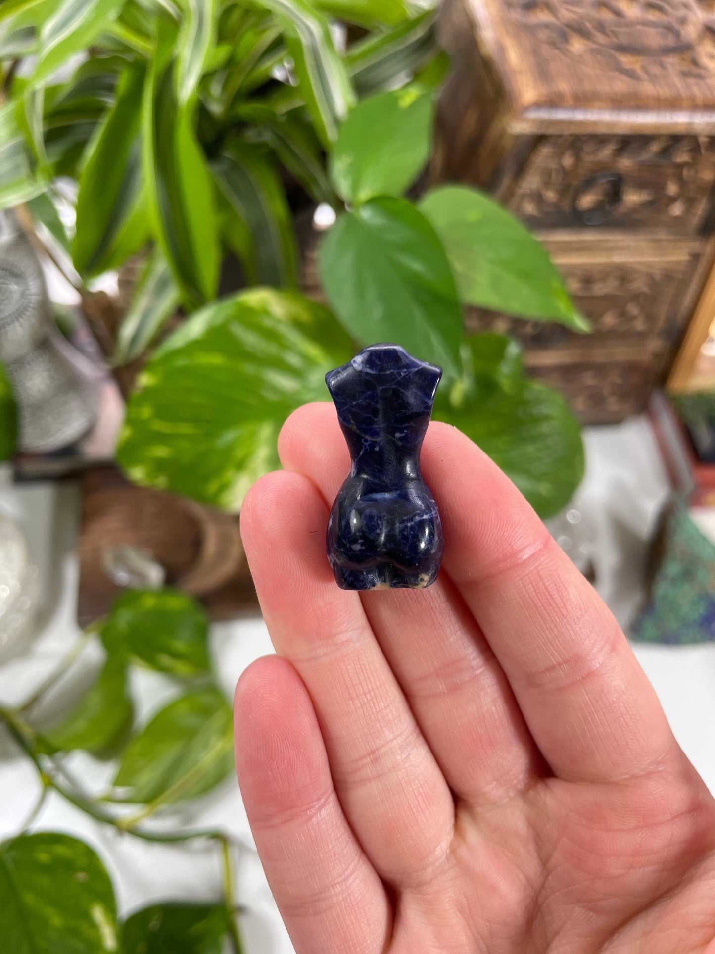 Sodalite Mini Woman Carving