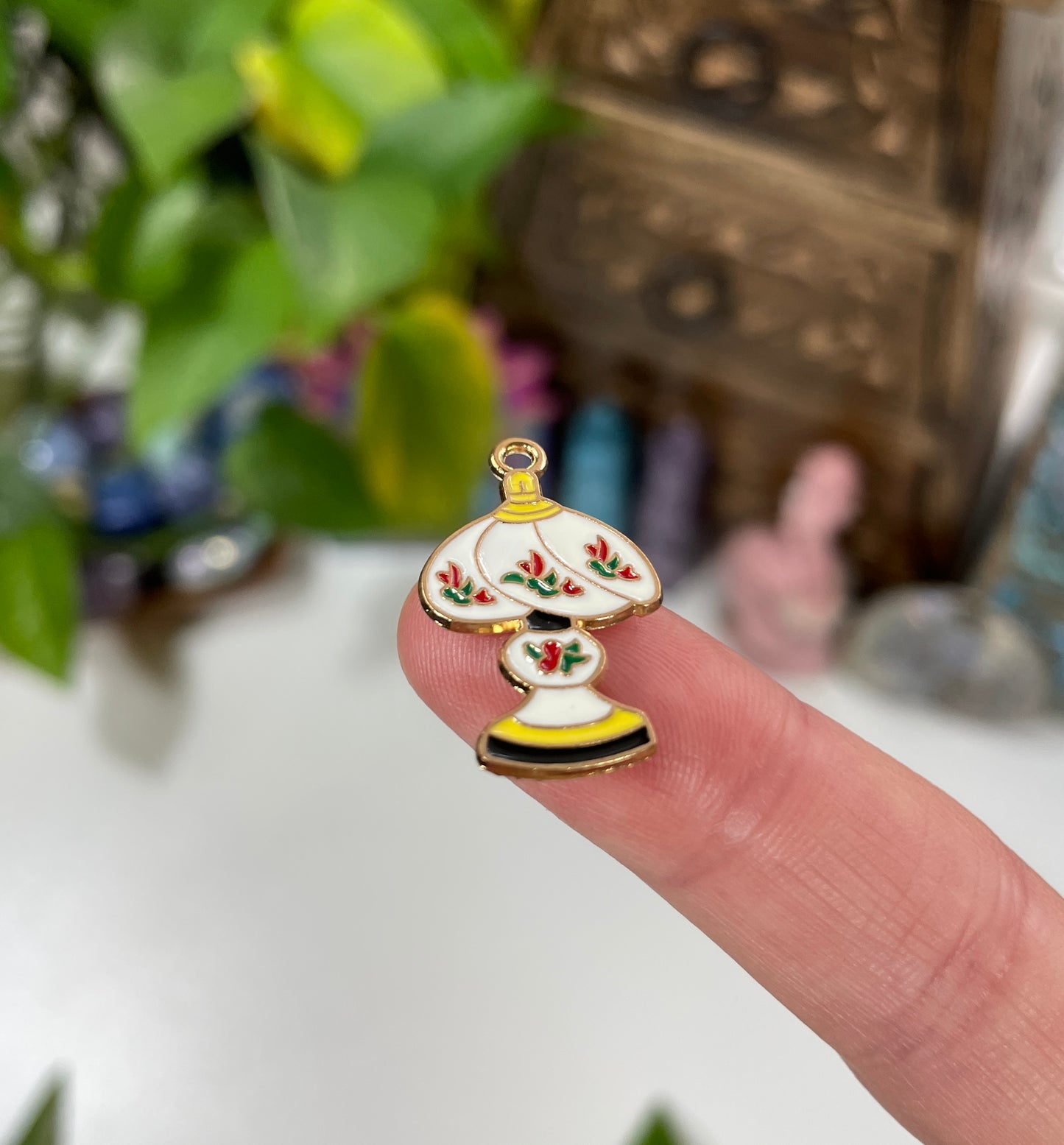 Vintage Floral Lamp Charm