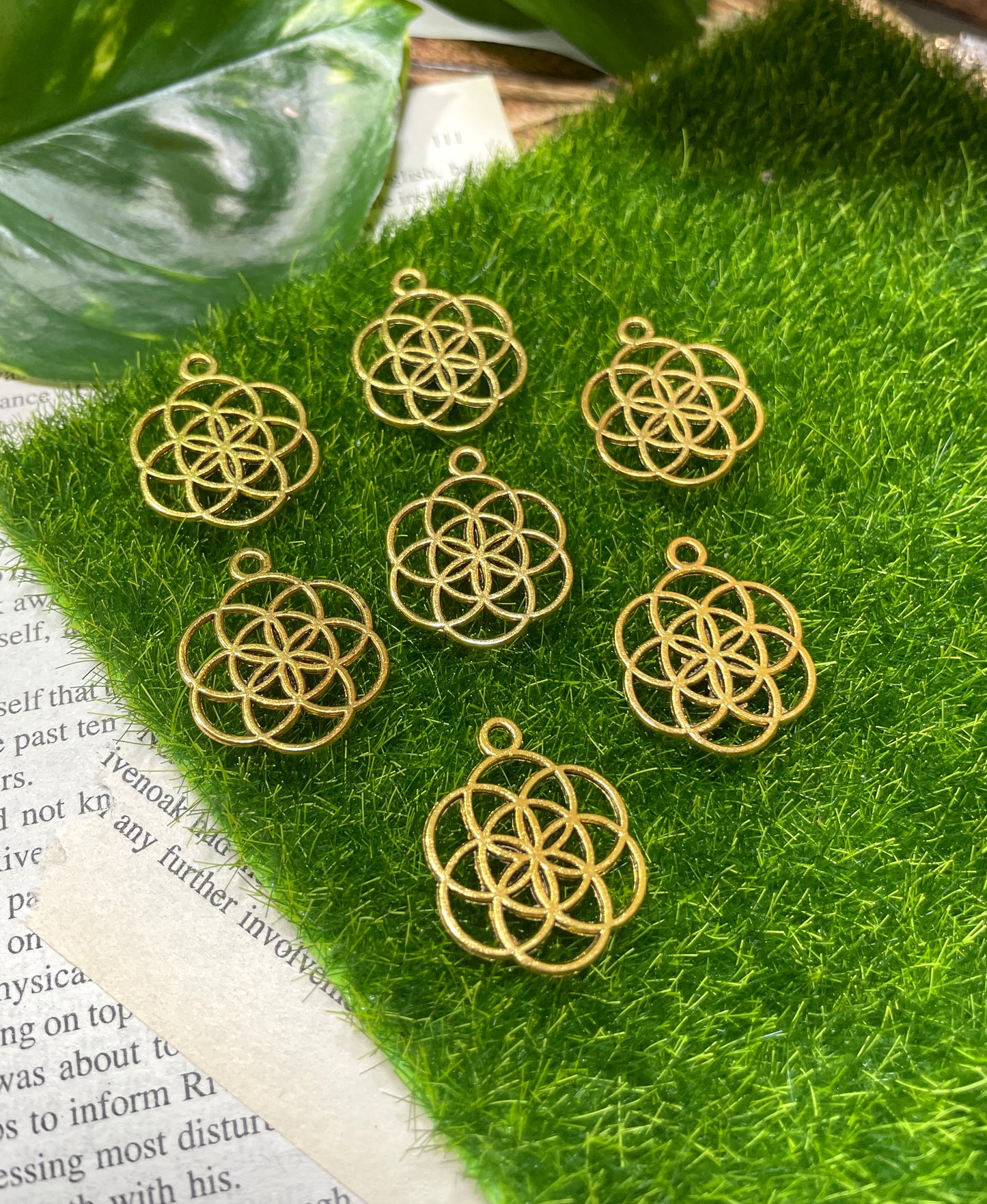 Gold Hollow Flower of Life
