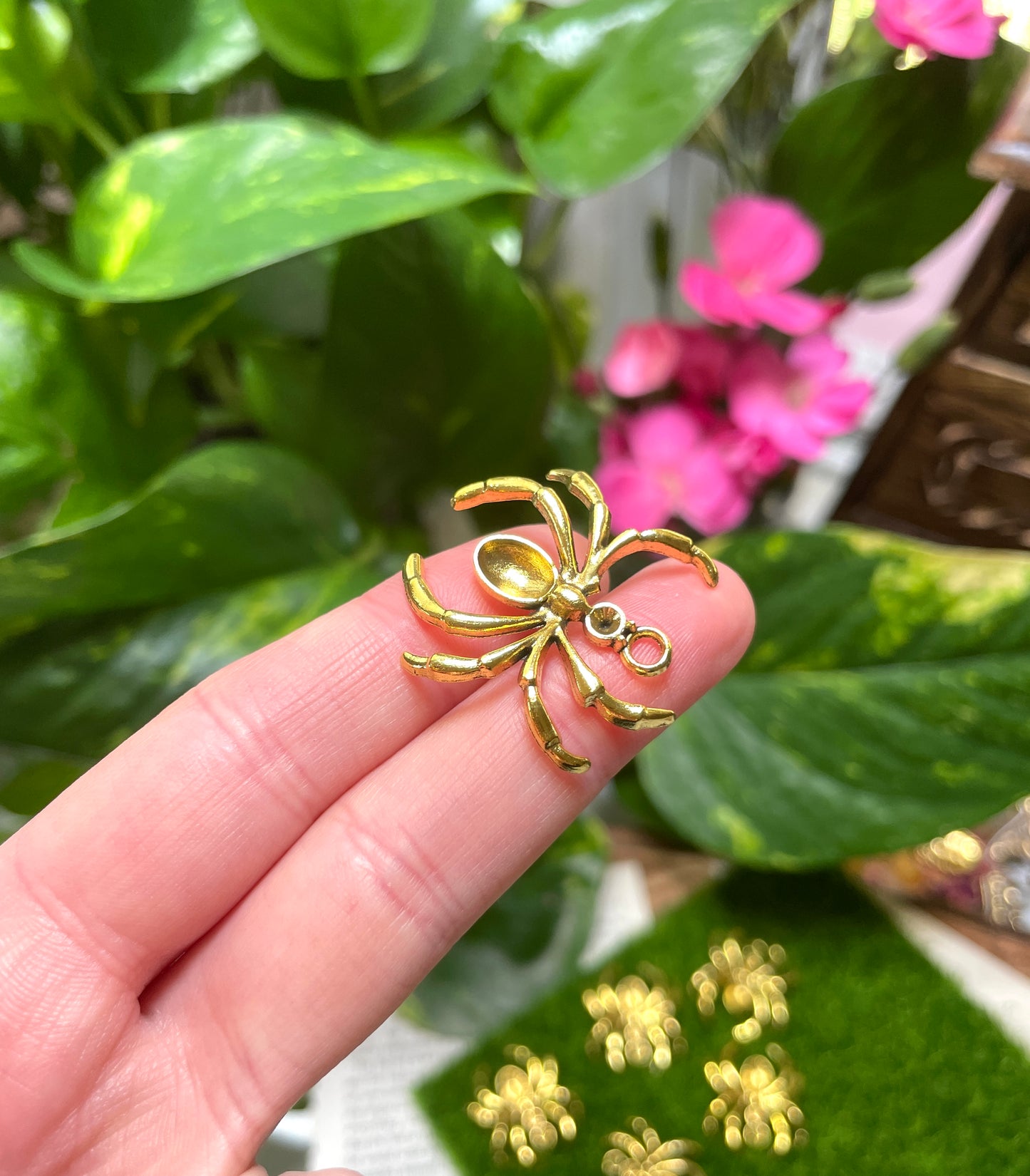 Gold Spider Charm