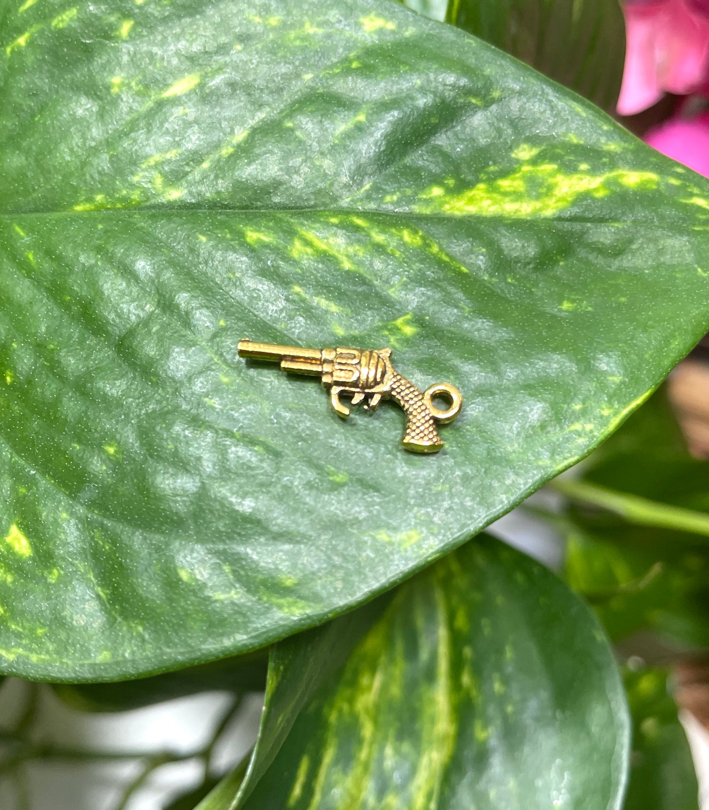 Gold Gun Charm