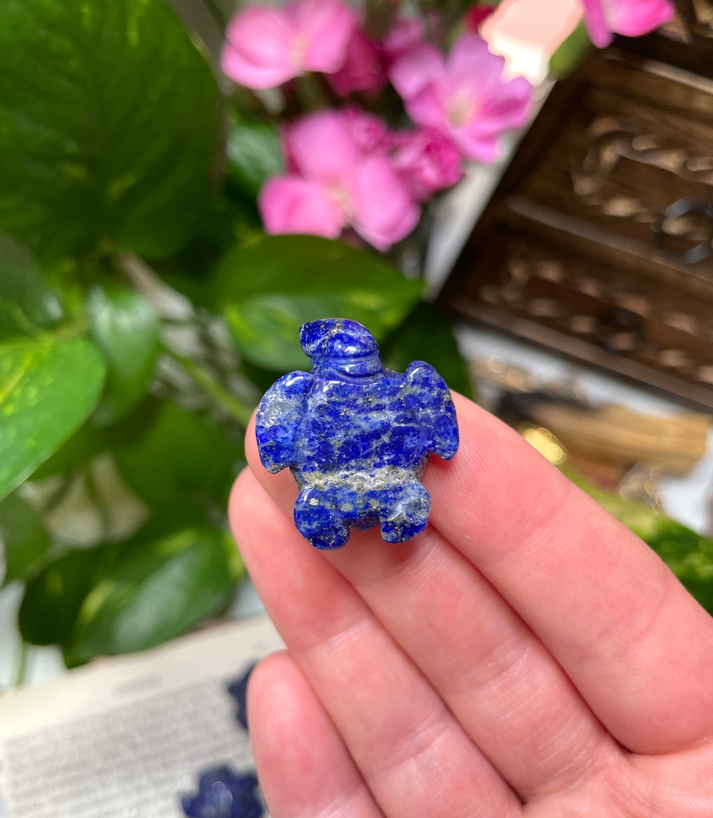 Lapis Lazuli Mini Turtle Carving