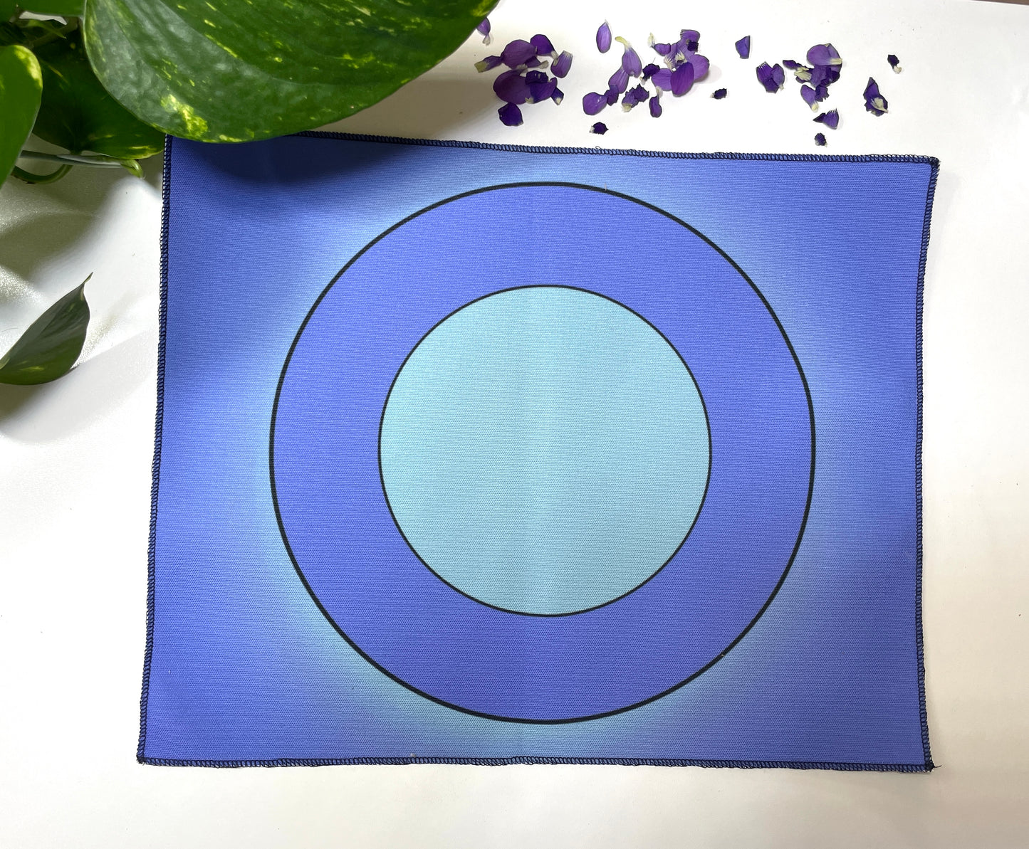 Blue Plain Bullseye Casting Cloth