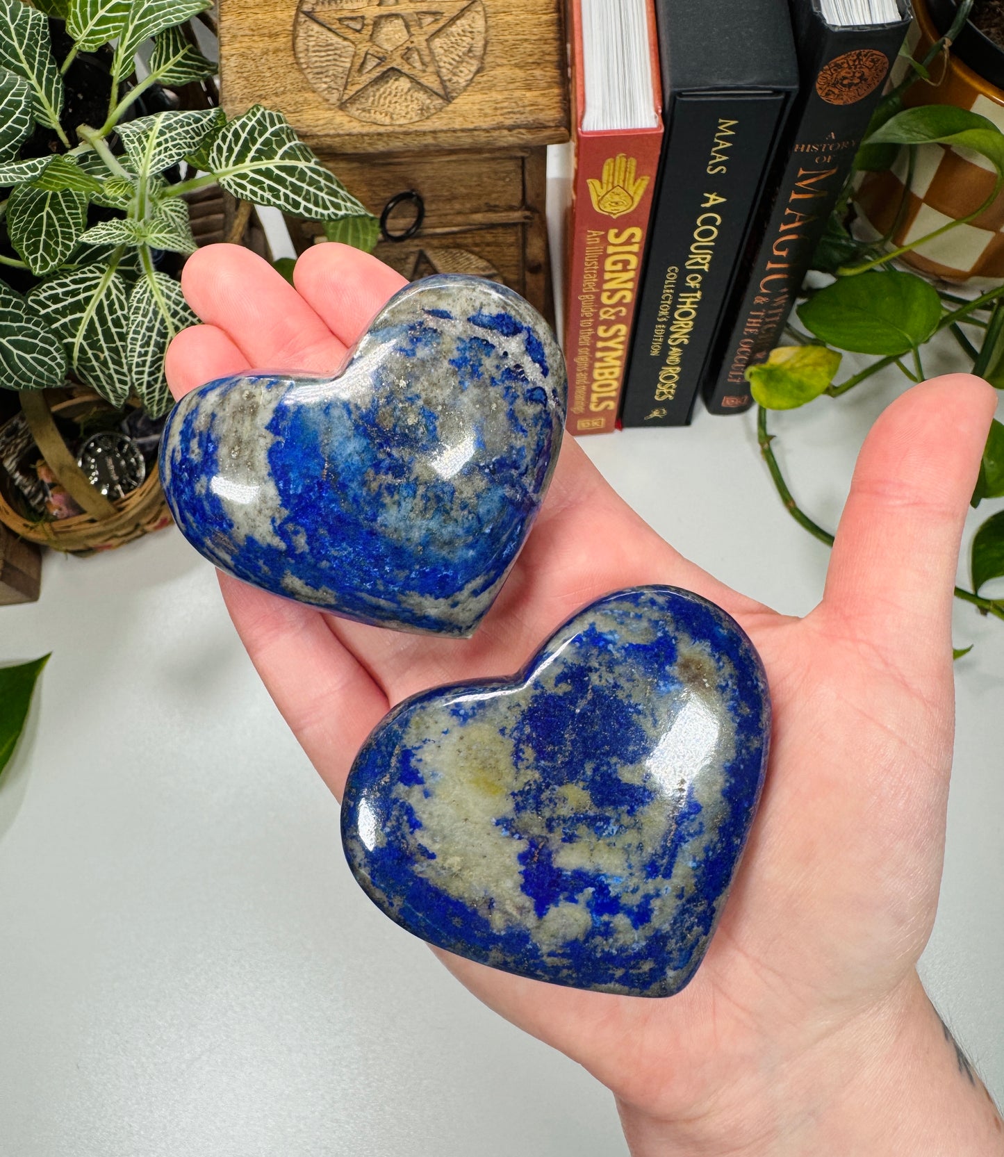 Lapis Lazuli Heart Carving