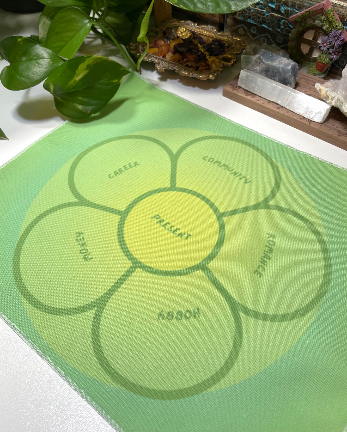 Green Flower Casting Cloth
