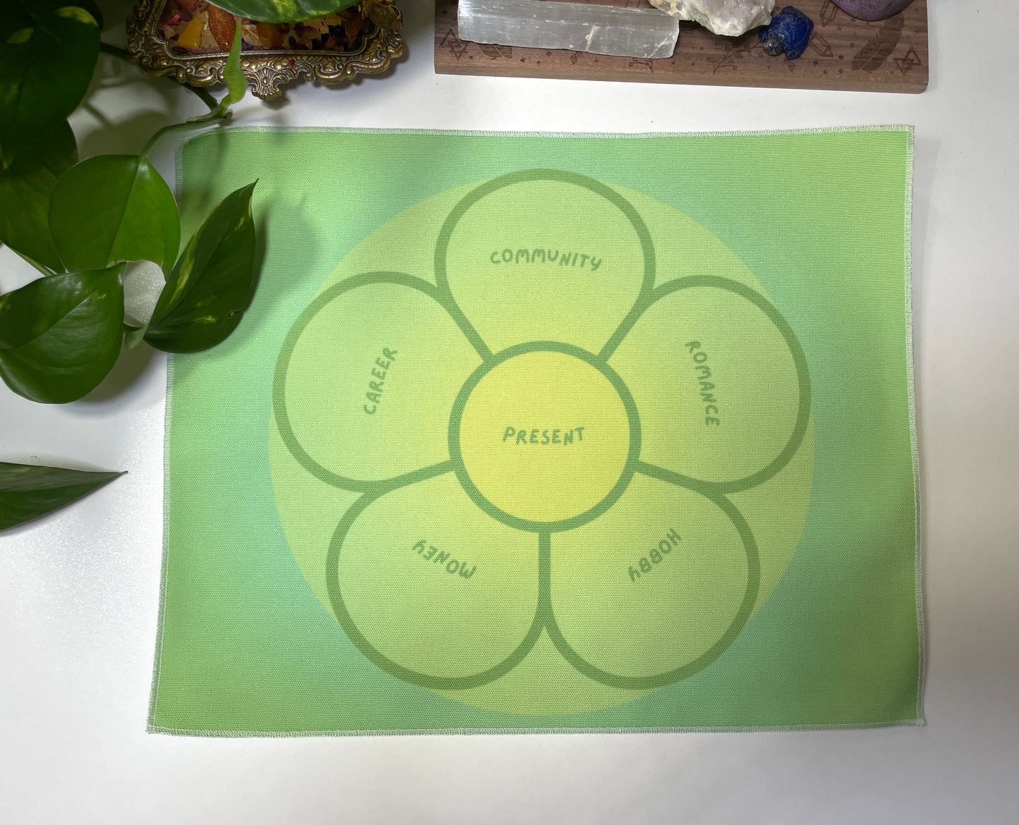 Green Flower Casting Cloth