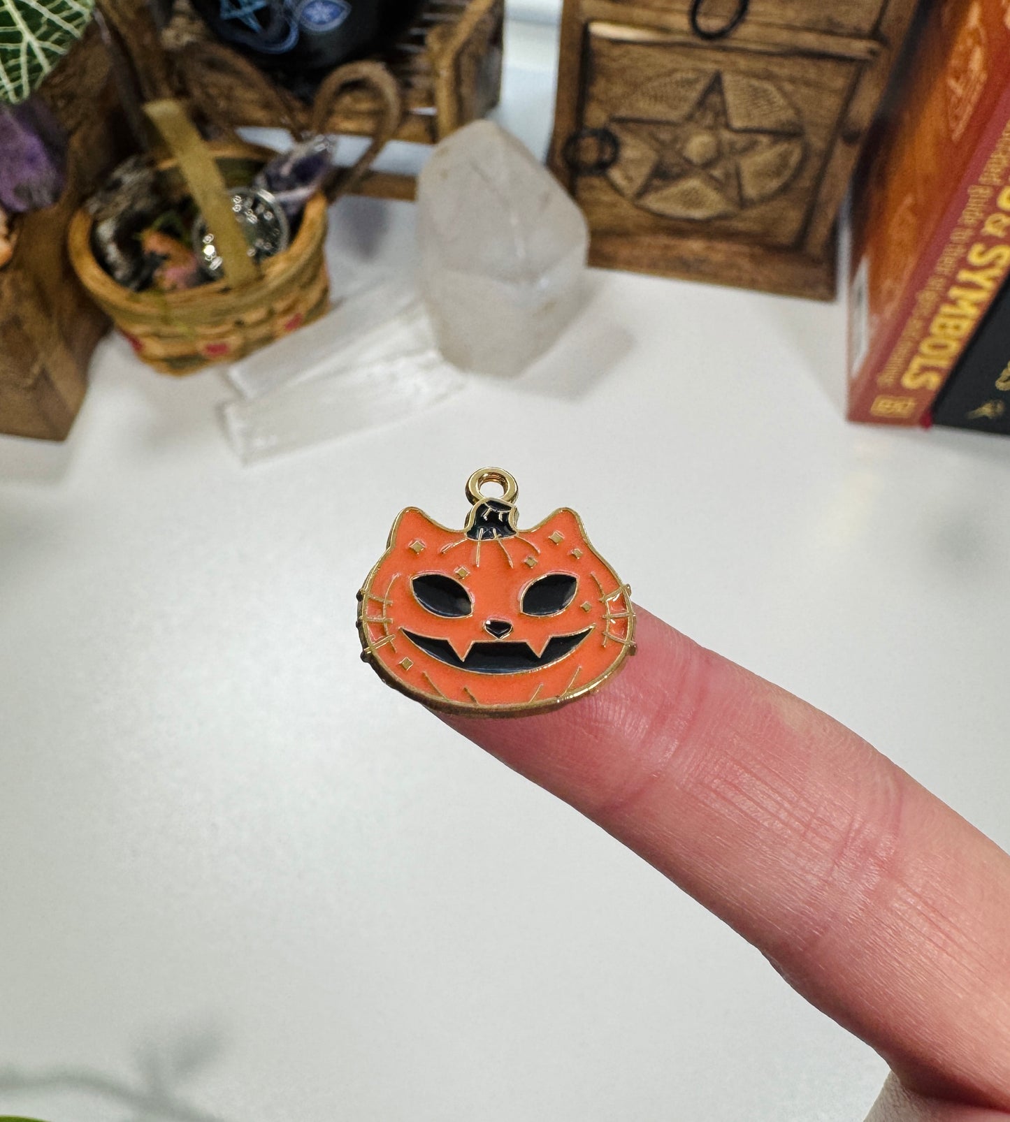 Pumpkin Cat Charm