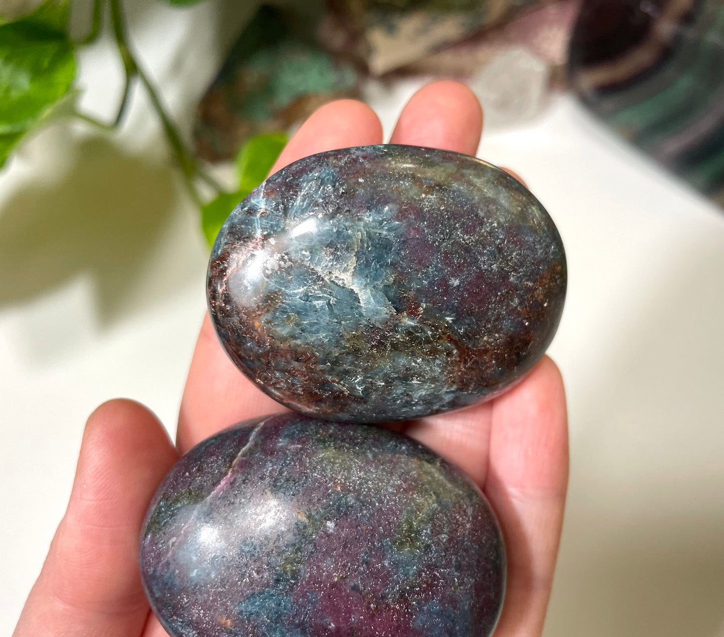 Ruby in Kyanite Small Palm Stone