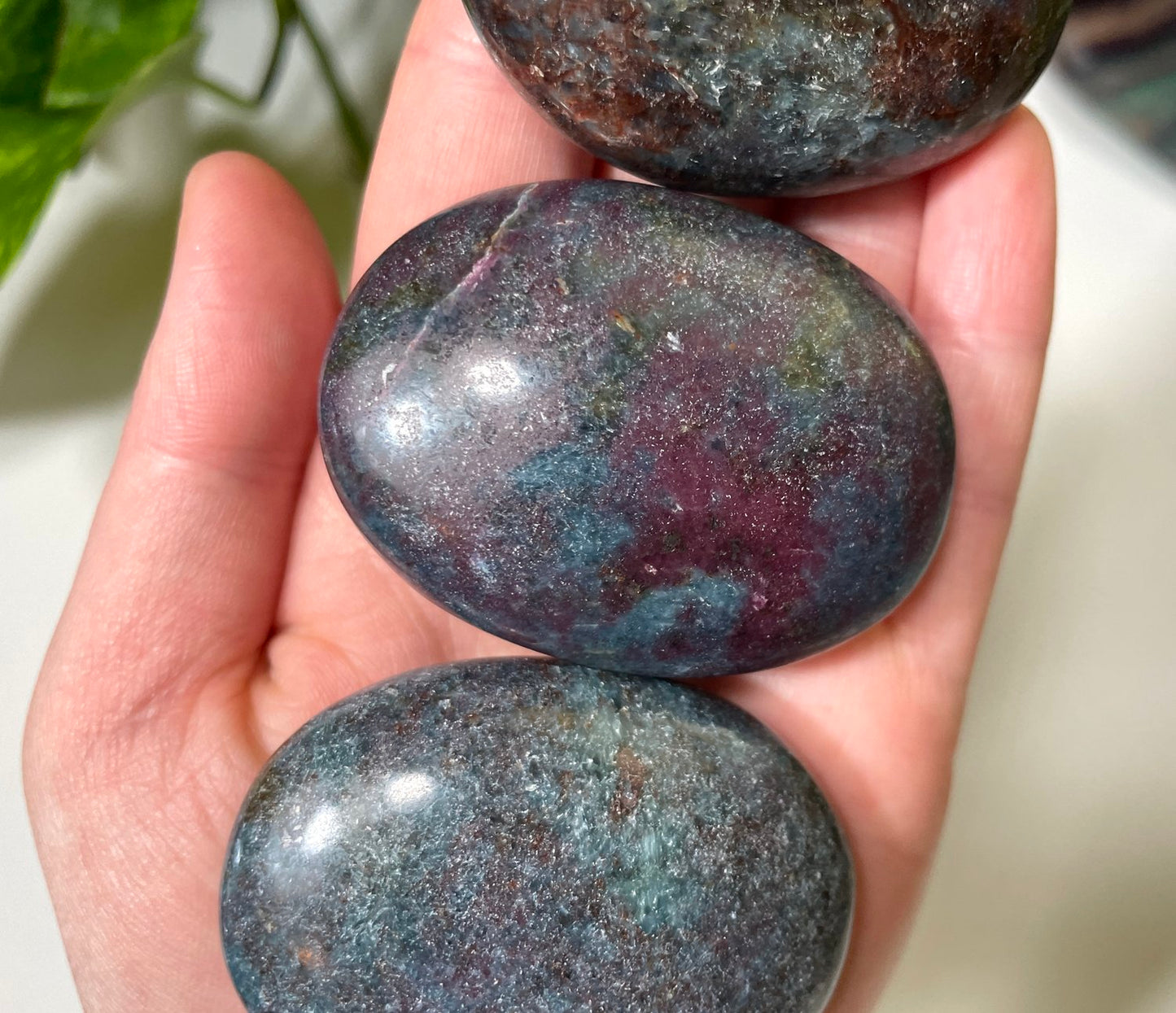 Ruby in Kyanite Small Palm Stone