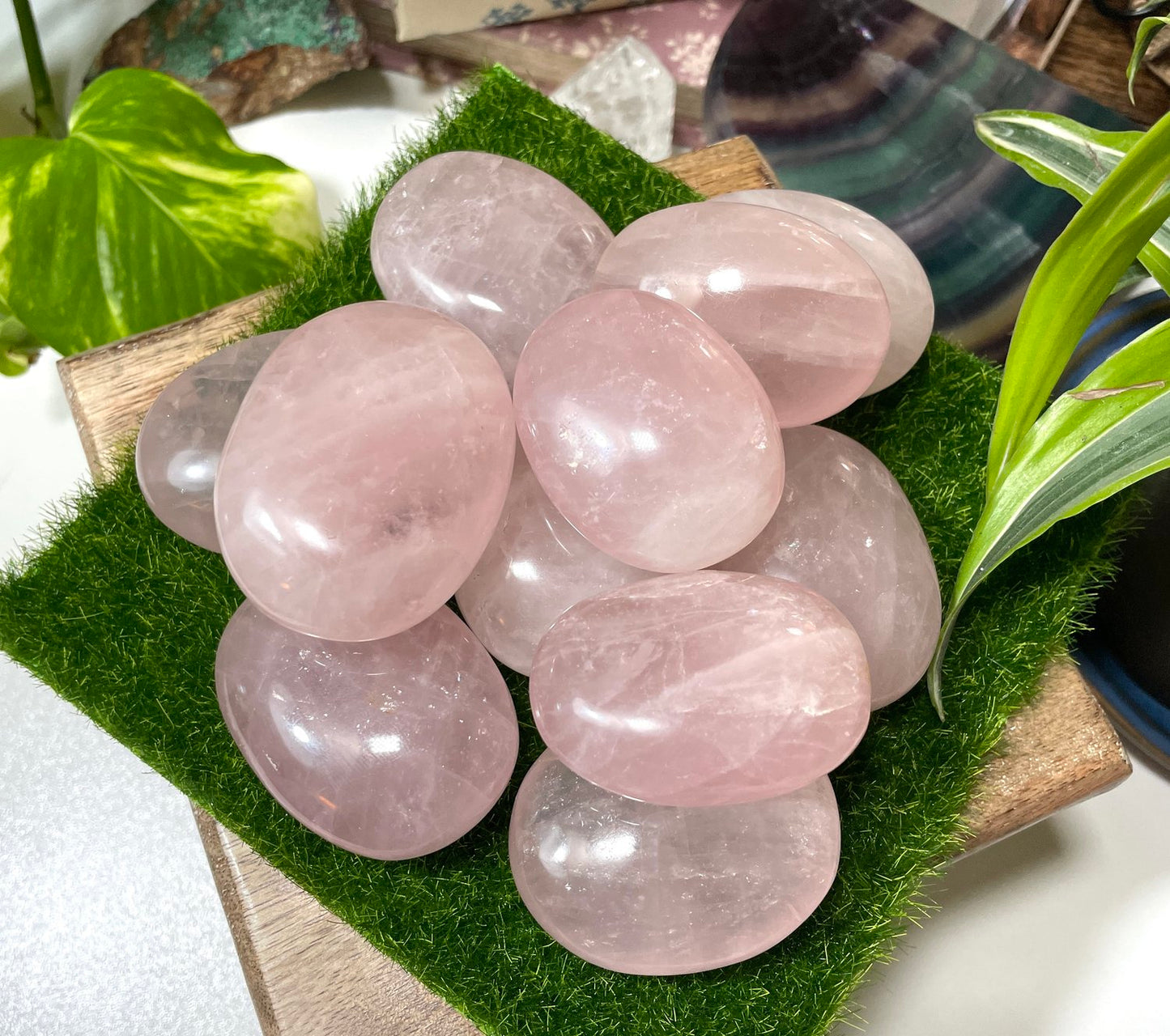 Rose Quartz Small Palm Stone