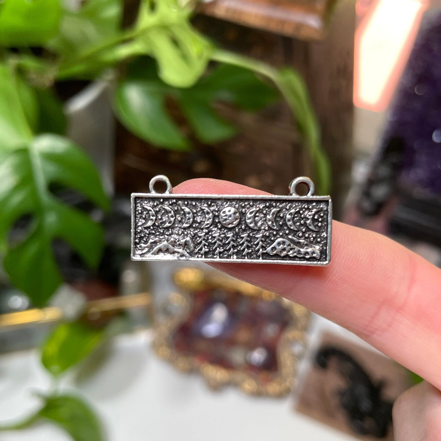 Nature Moon Phase Plaque Charm