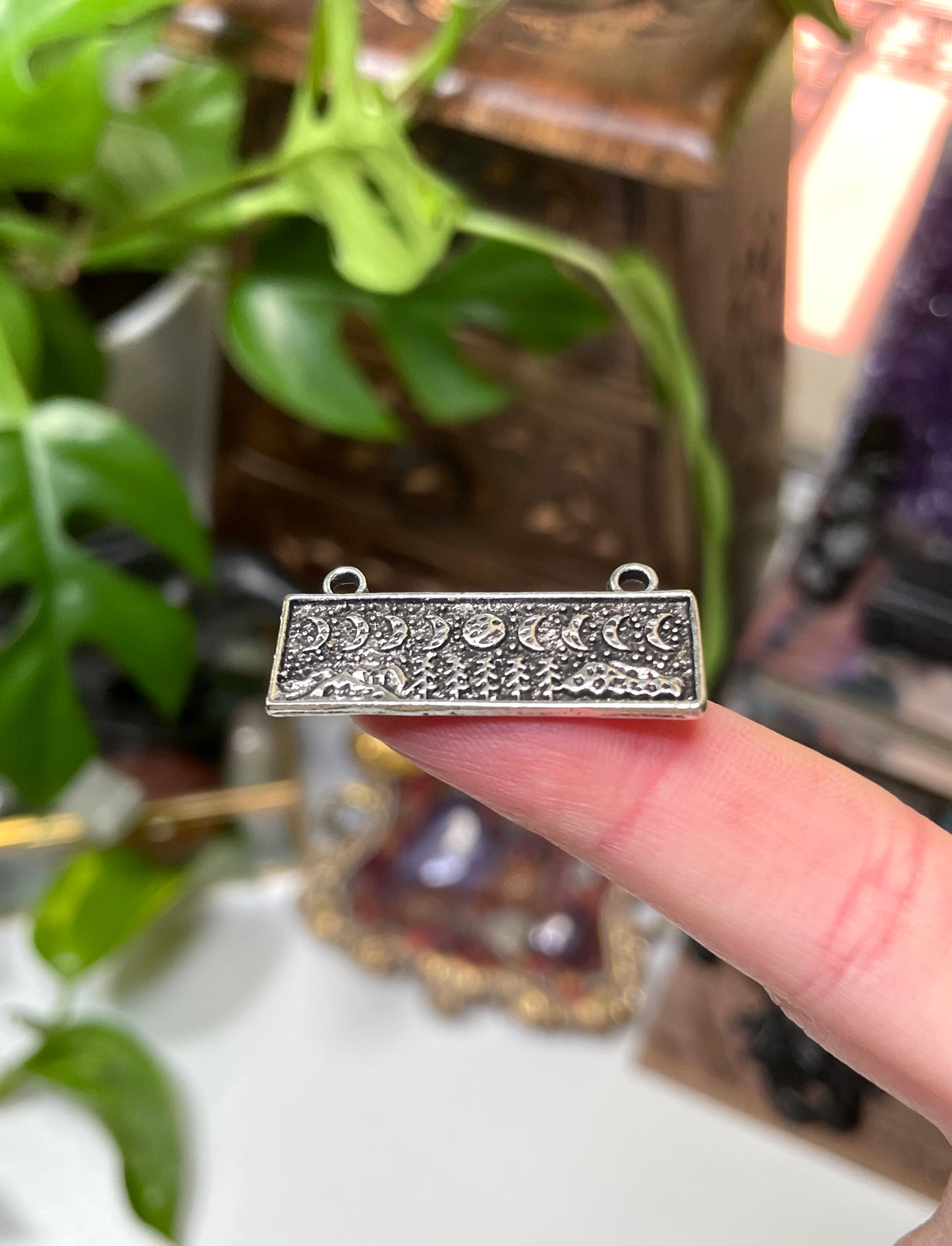 Nature Moon Phase Plaque Charm