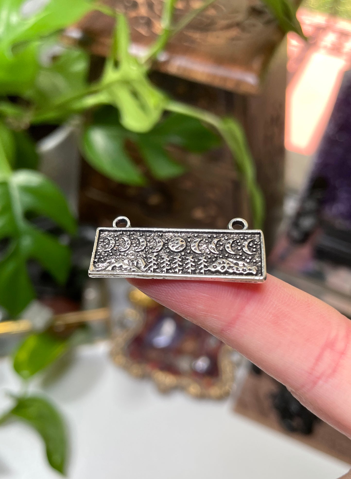 Nature Moon Phase Plaque Charm