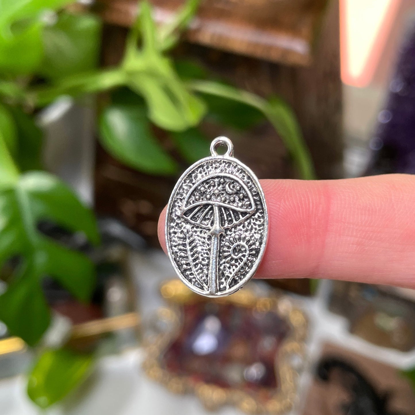 Oval Mushroom Charm