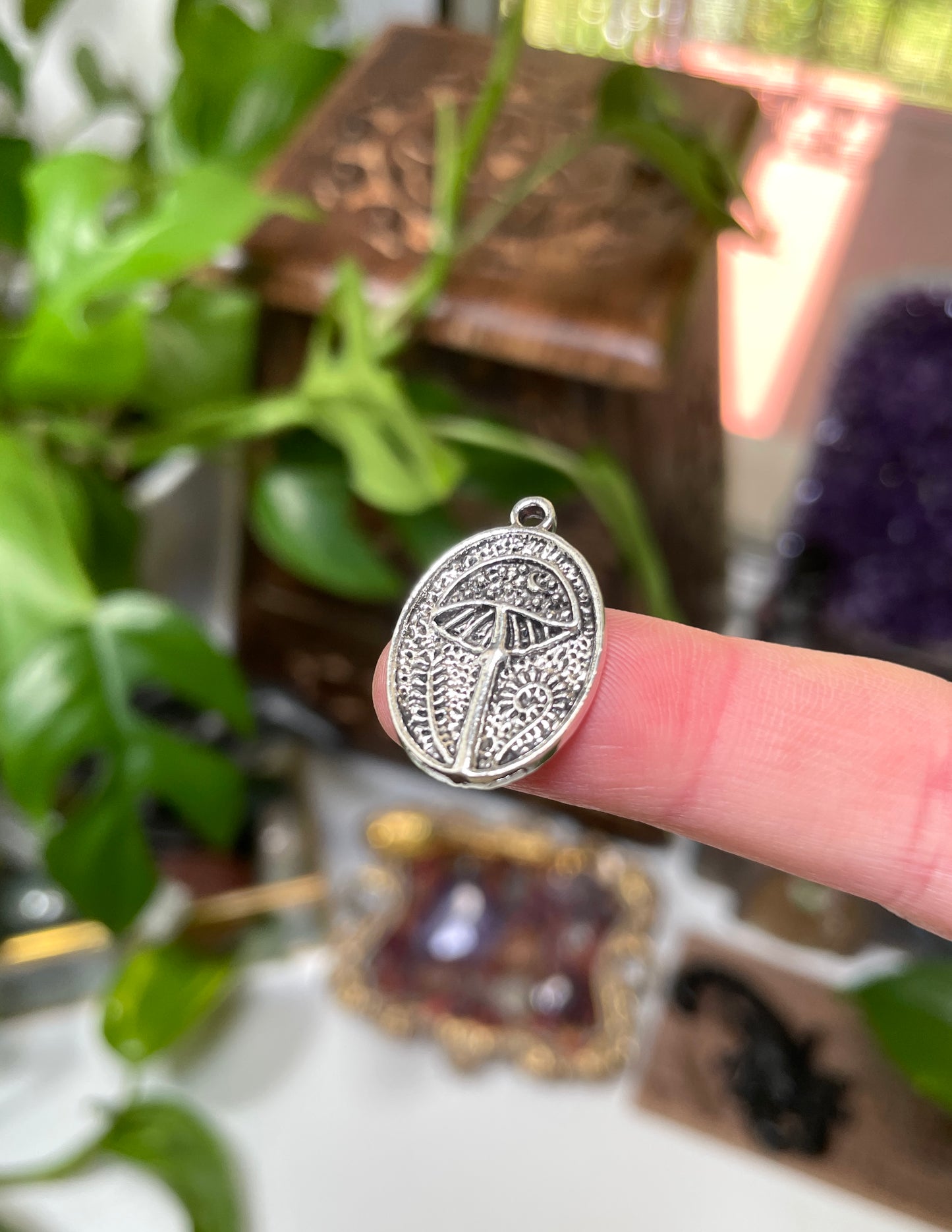Oval Mushroom Charm