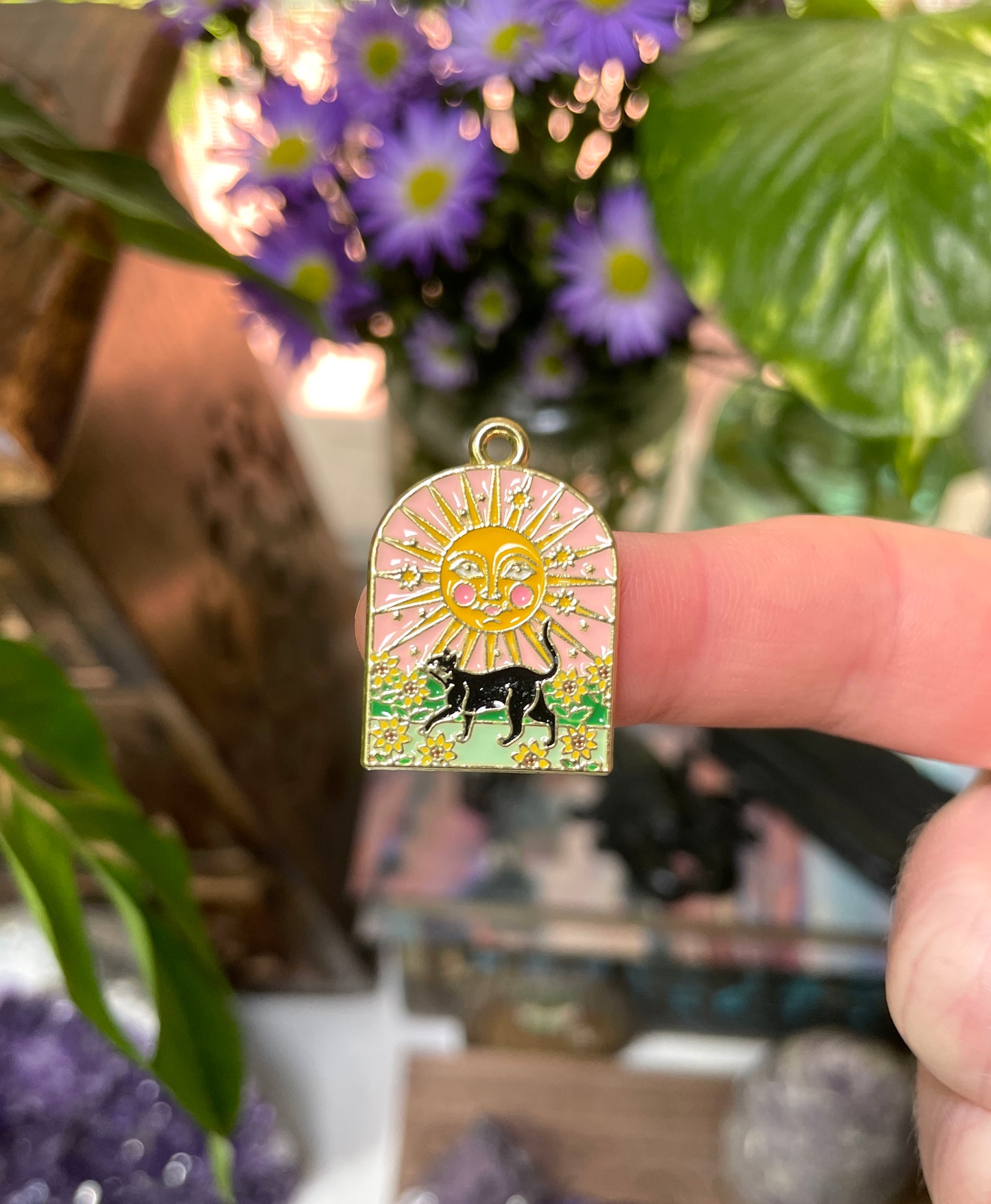 The Sun Tarot Cat Charm