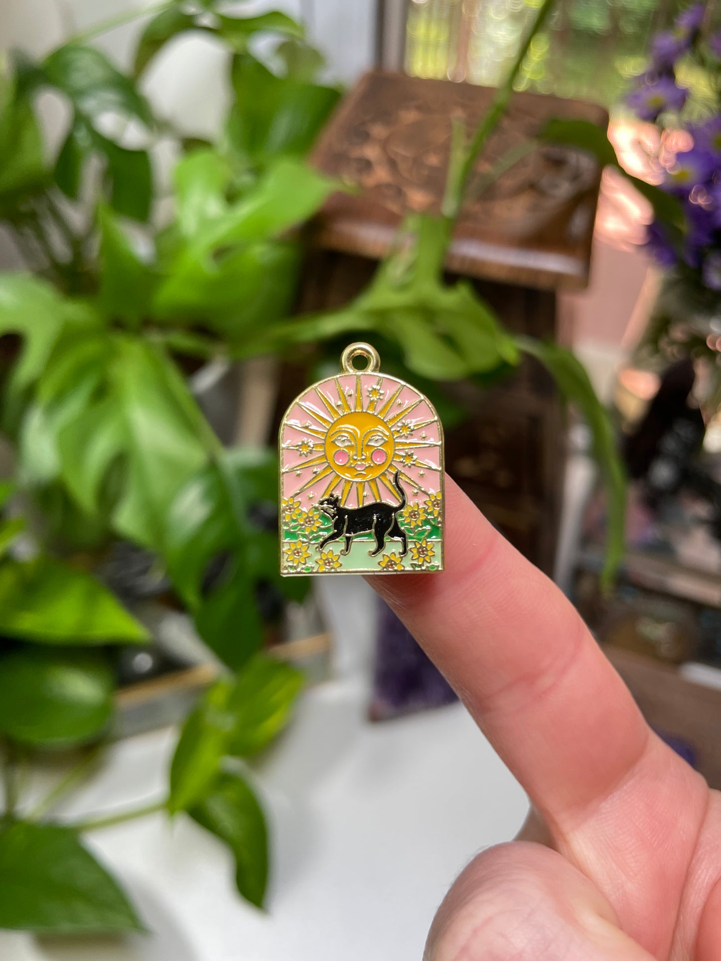 The Sun Tarot Cat Charm