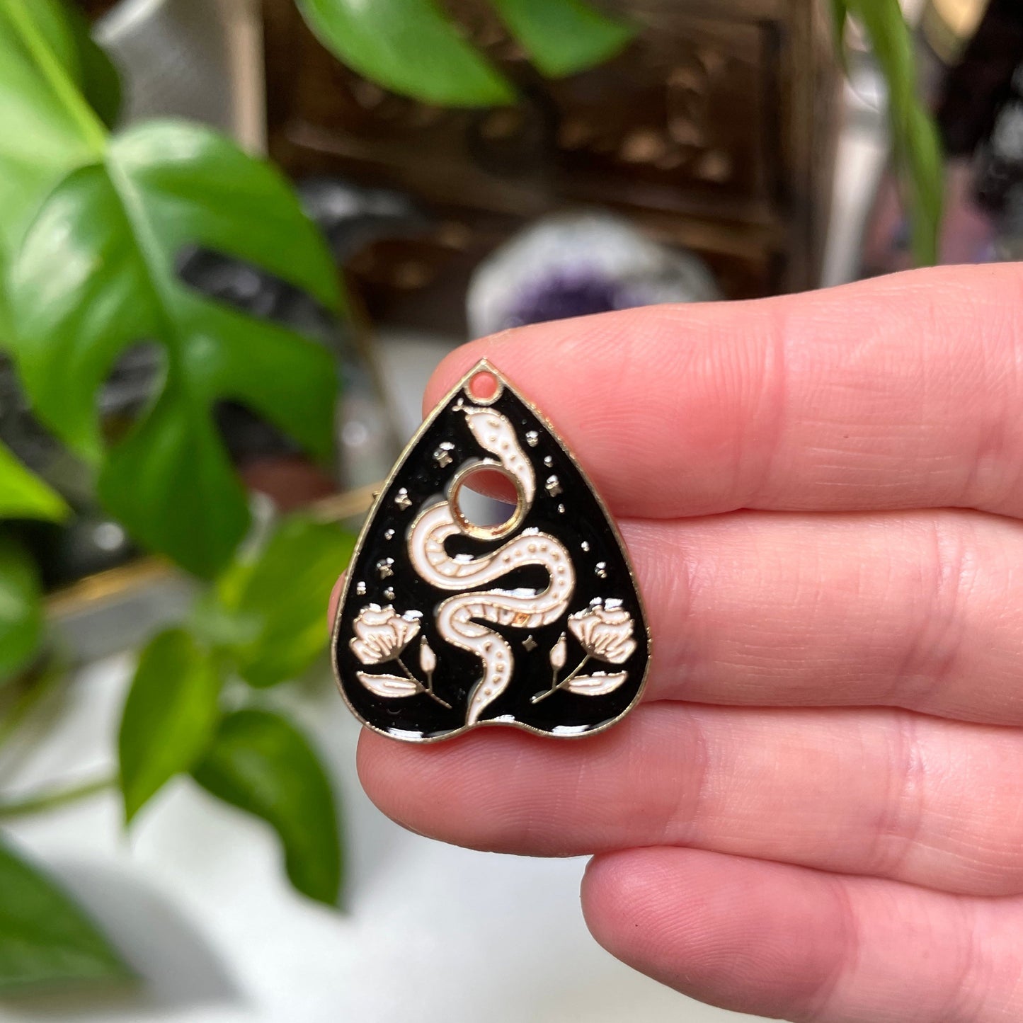 Ouija Enamel Charm (Gold Back Series)