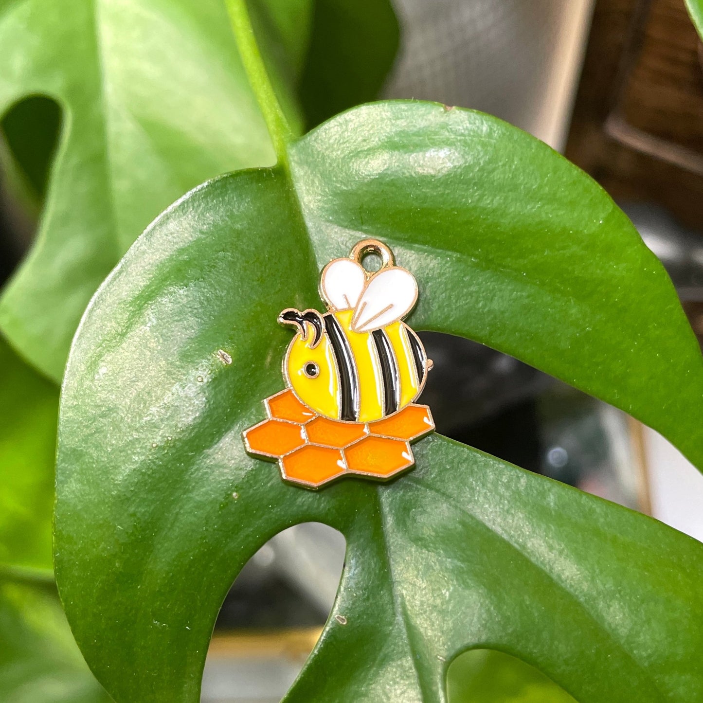 Bee and Honeycomb Charm