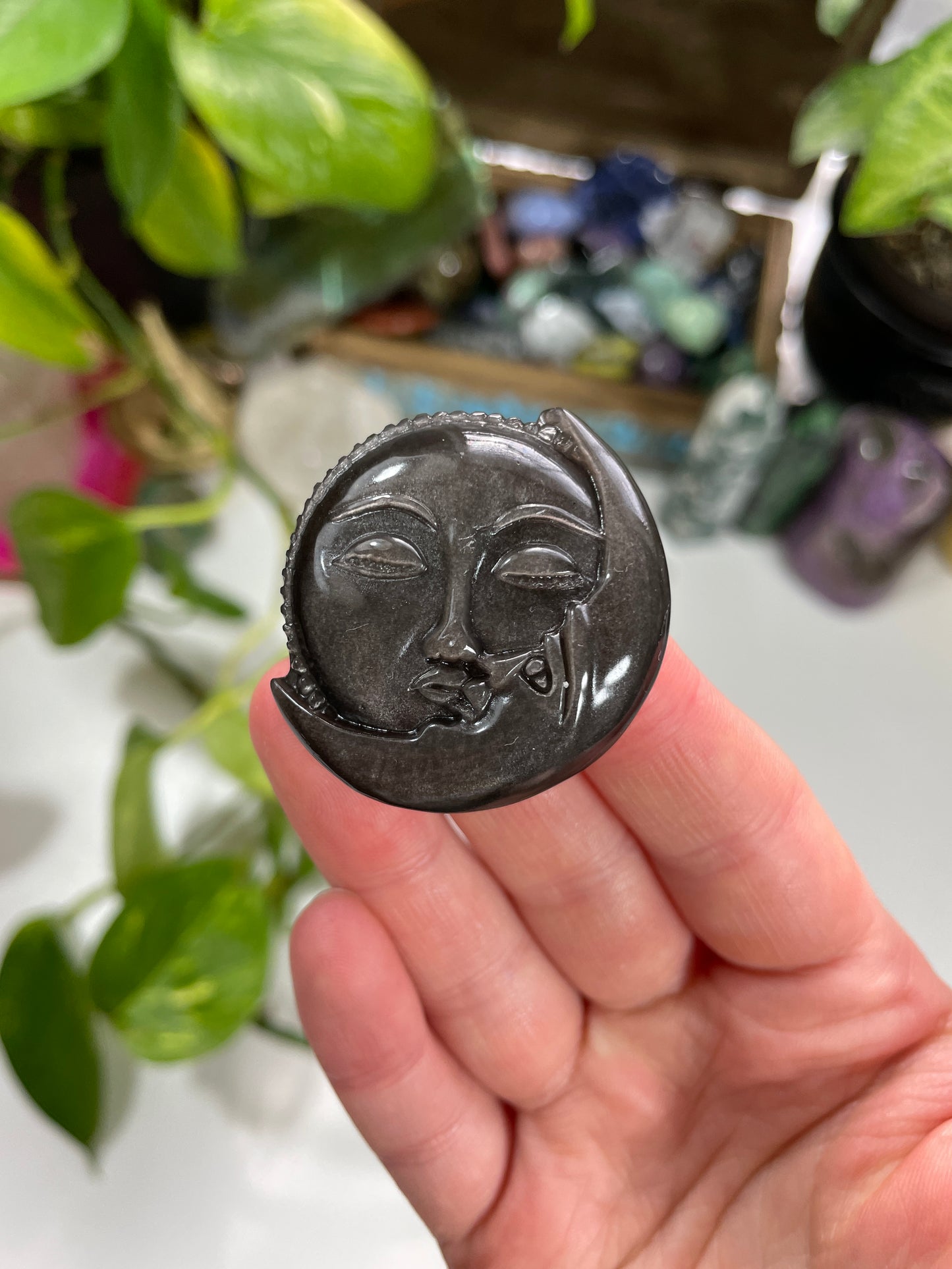 Sun and Moon Silver Sheen Obsidian