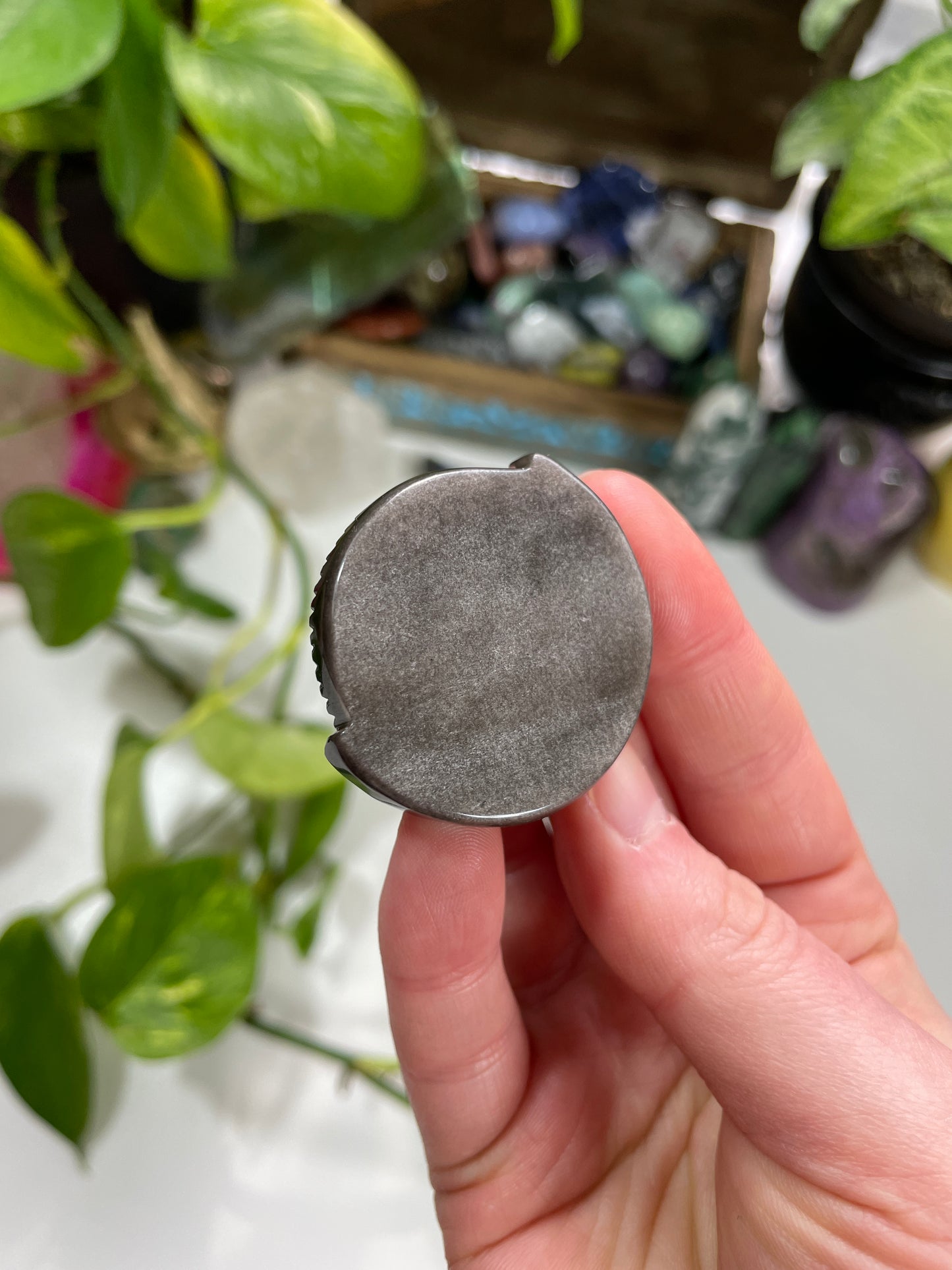 Sun and Moon Silver Sheen Obsidian