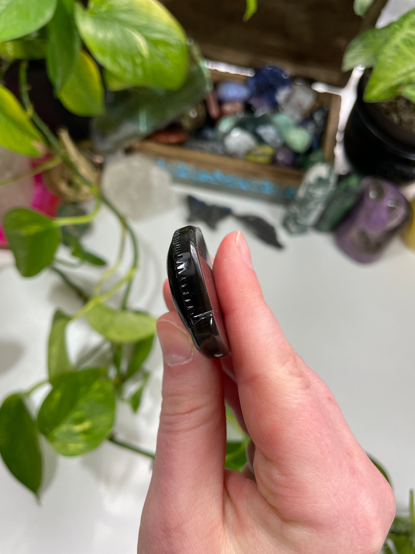Sun and Moon Silver Sheen Obsidian