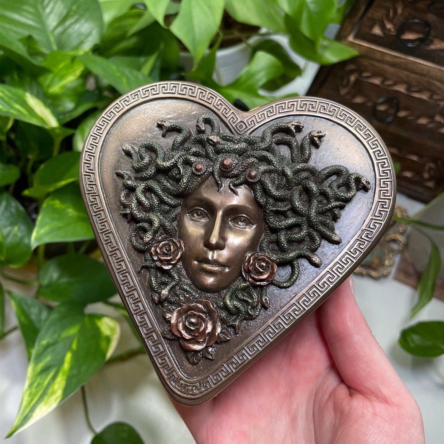 Medusa Heart Shaped Box