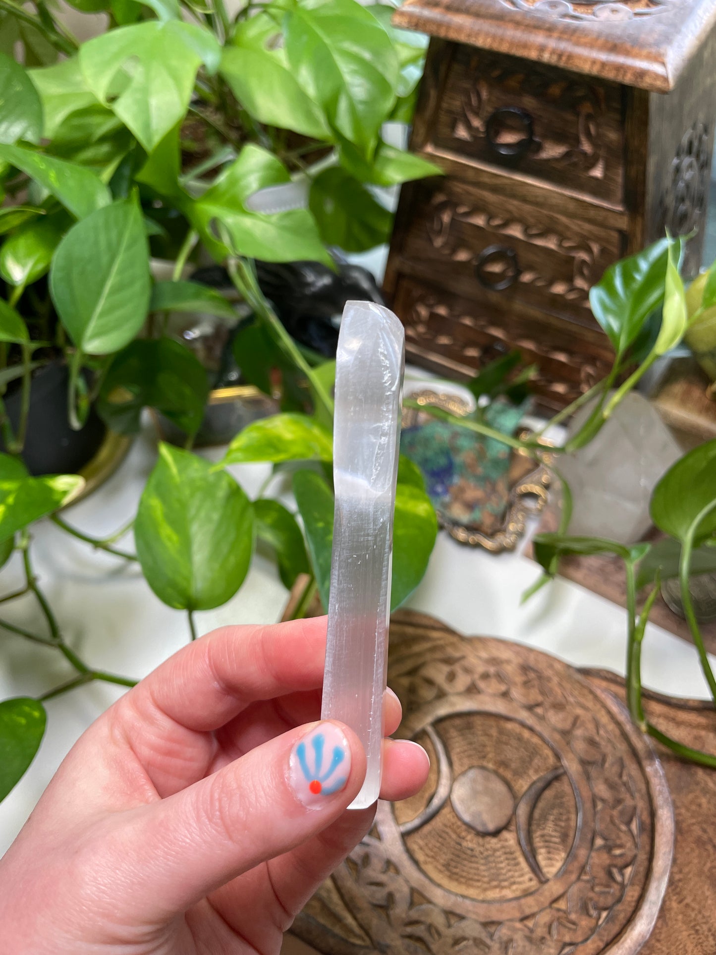 Satin Spar Altar Spoon
