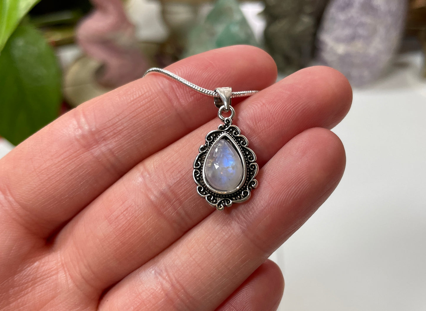 Celestial Priestess Moonstone Necklace