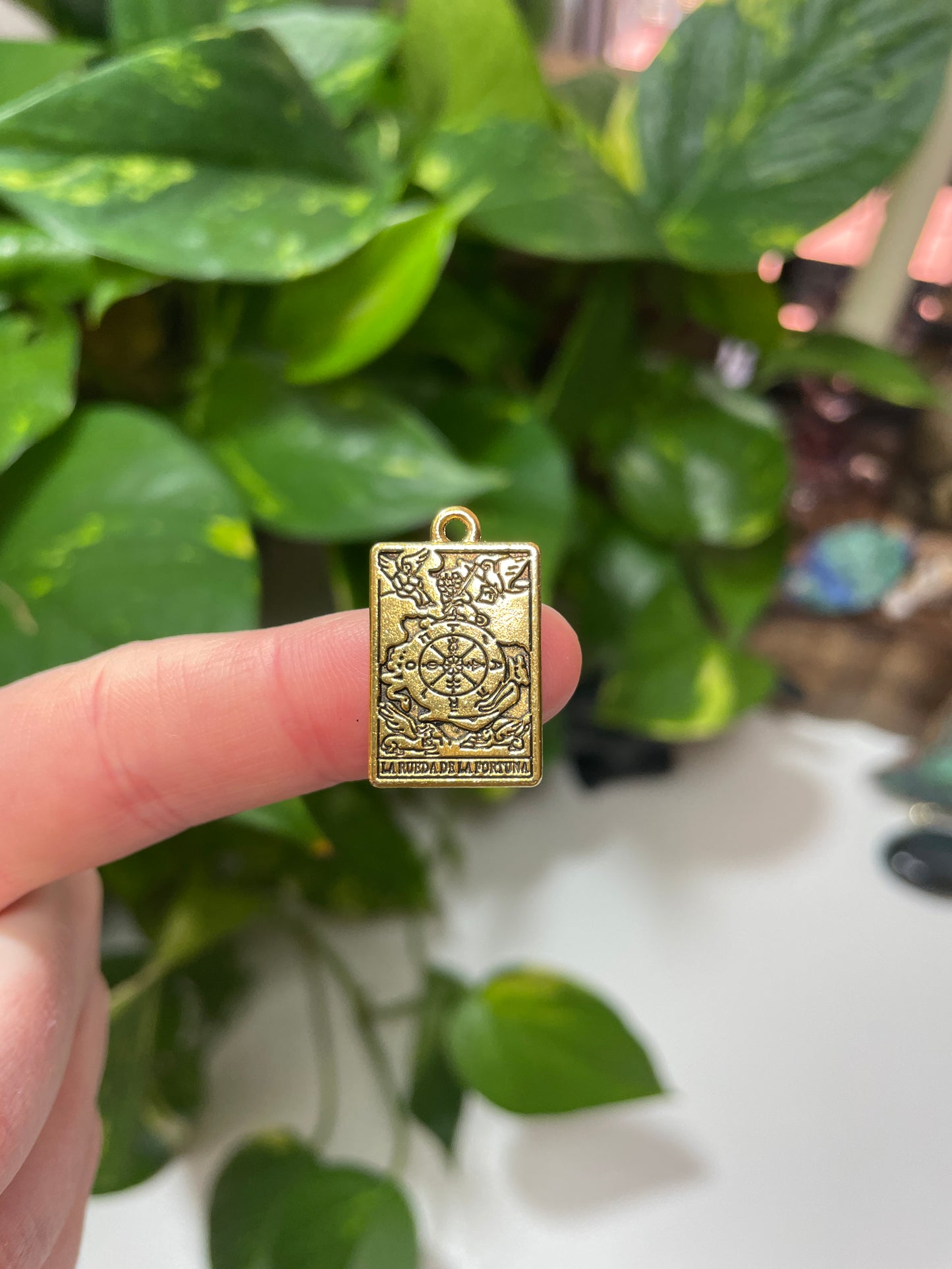 Tarot Card Gold Charm