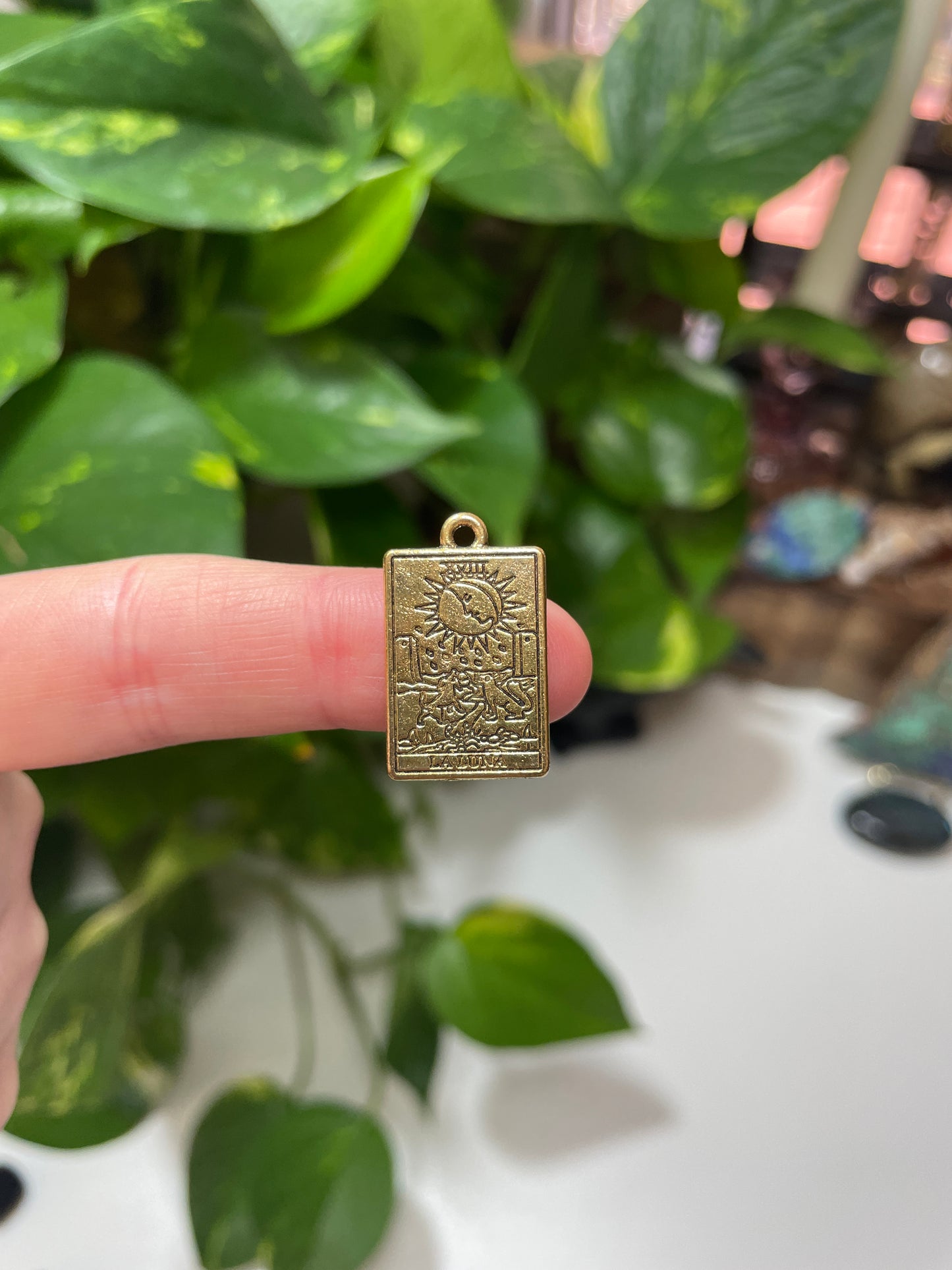 Tarot Card Gold Charm