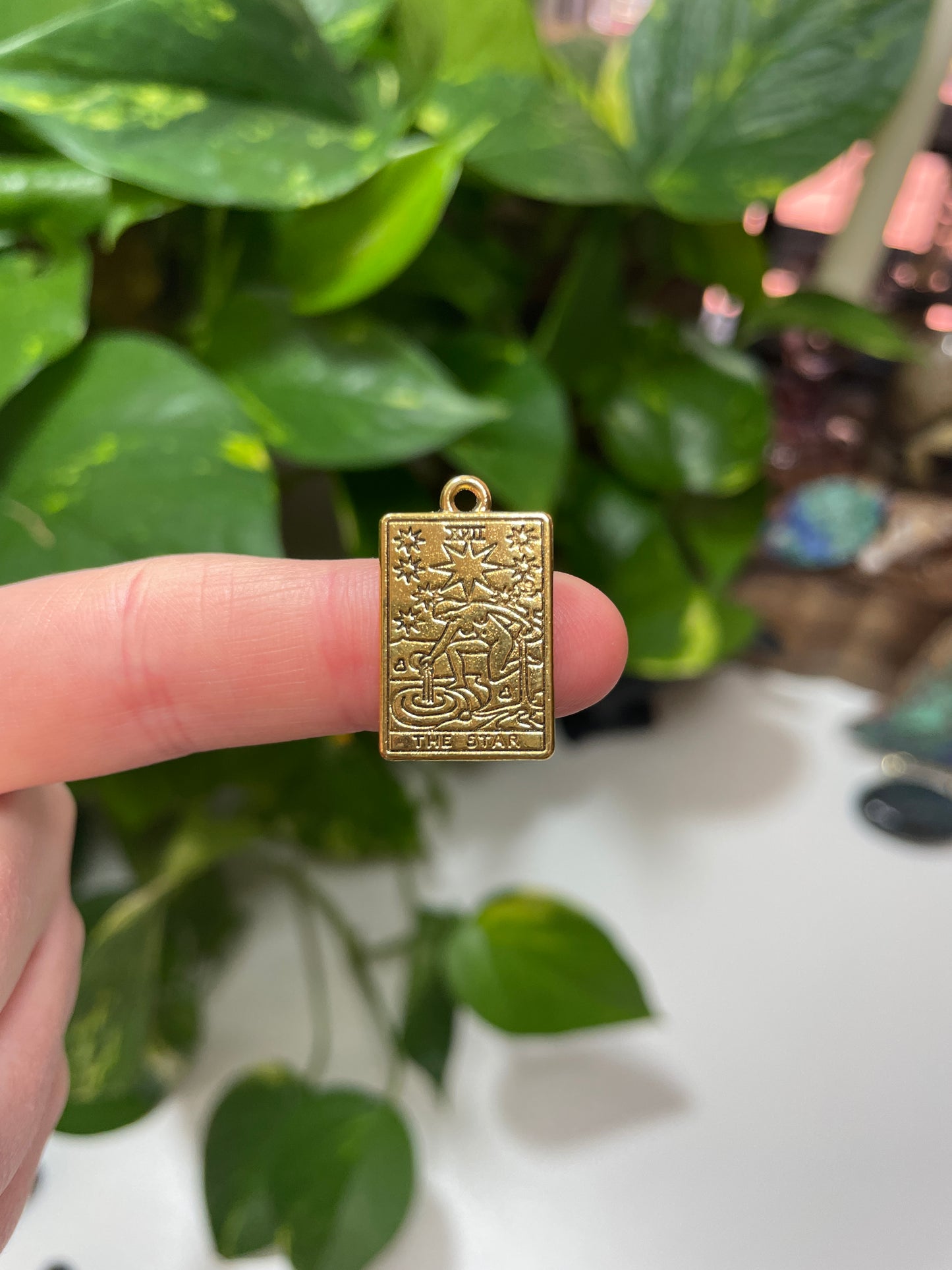 Tarot Card Gold Charm