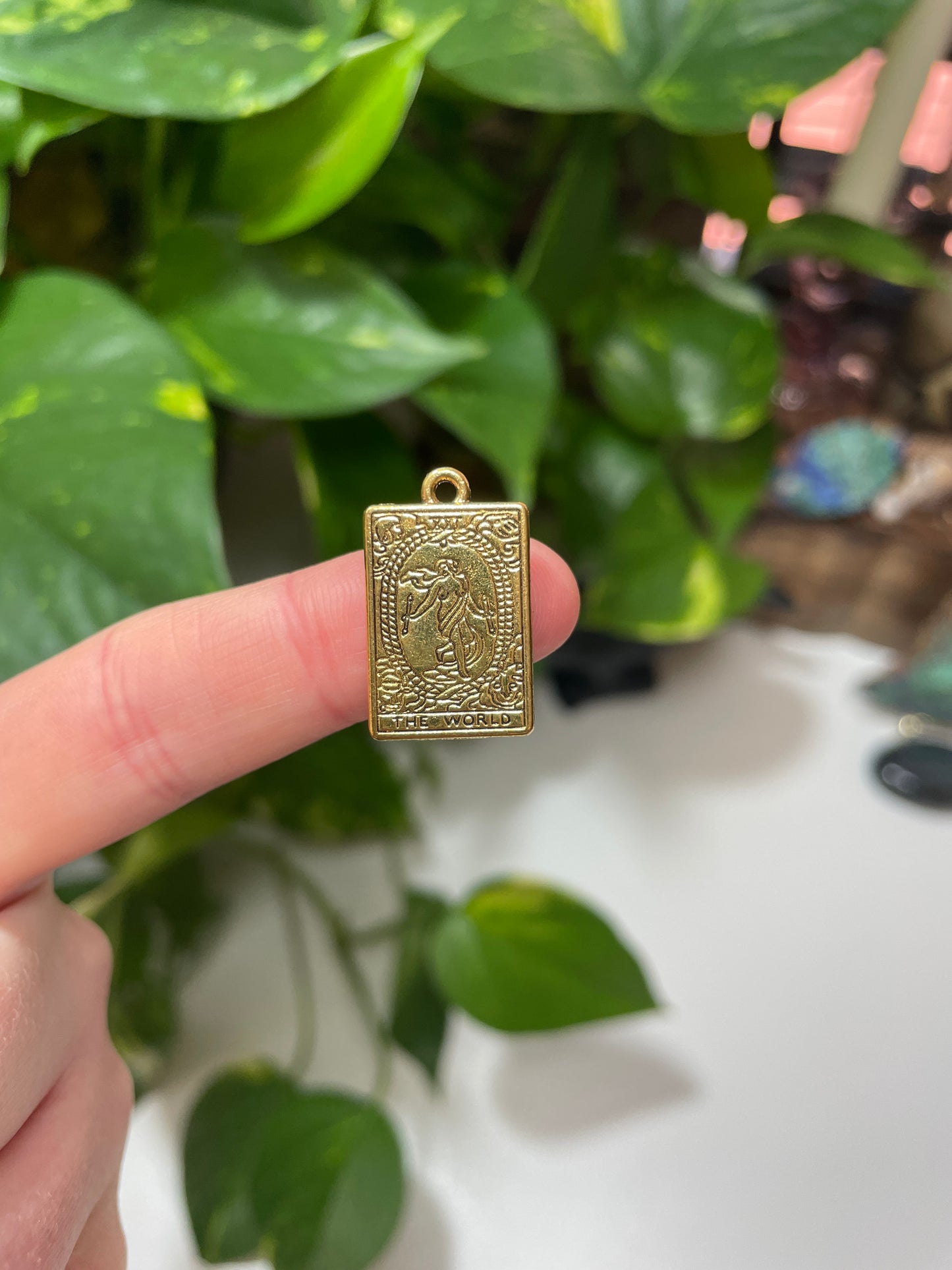 Tarot Card Gold Charm