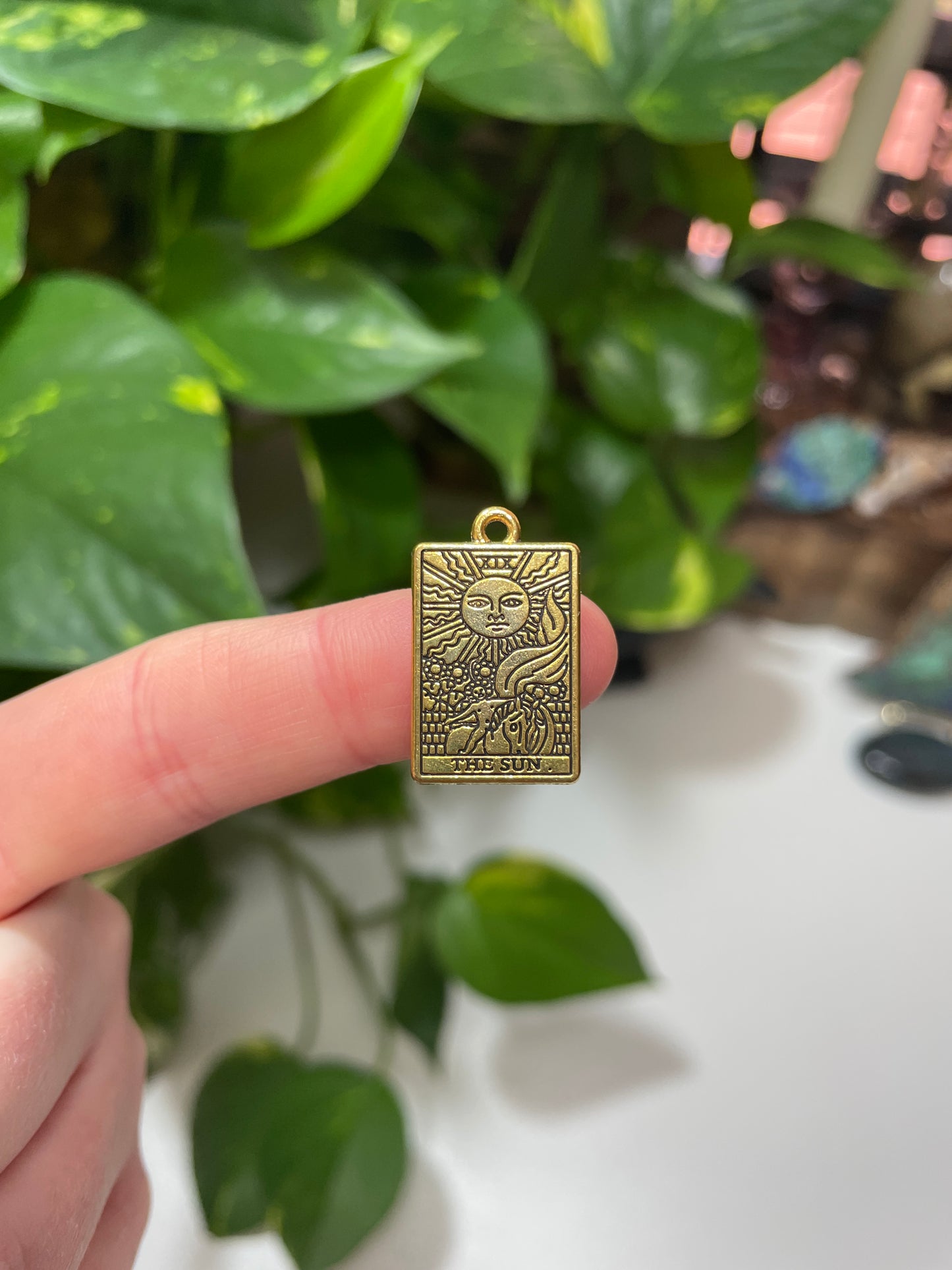 Tarot Card Gold Charm