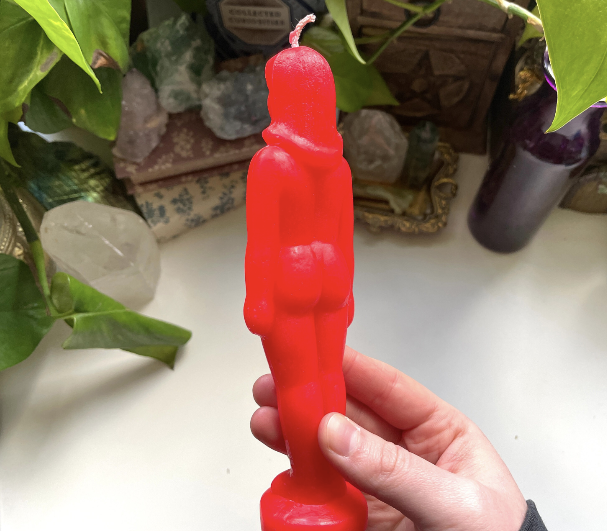 Red Feminine Female Candle