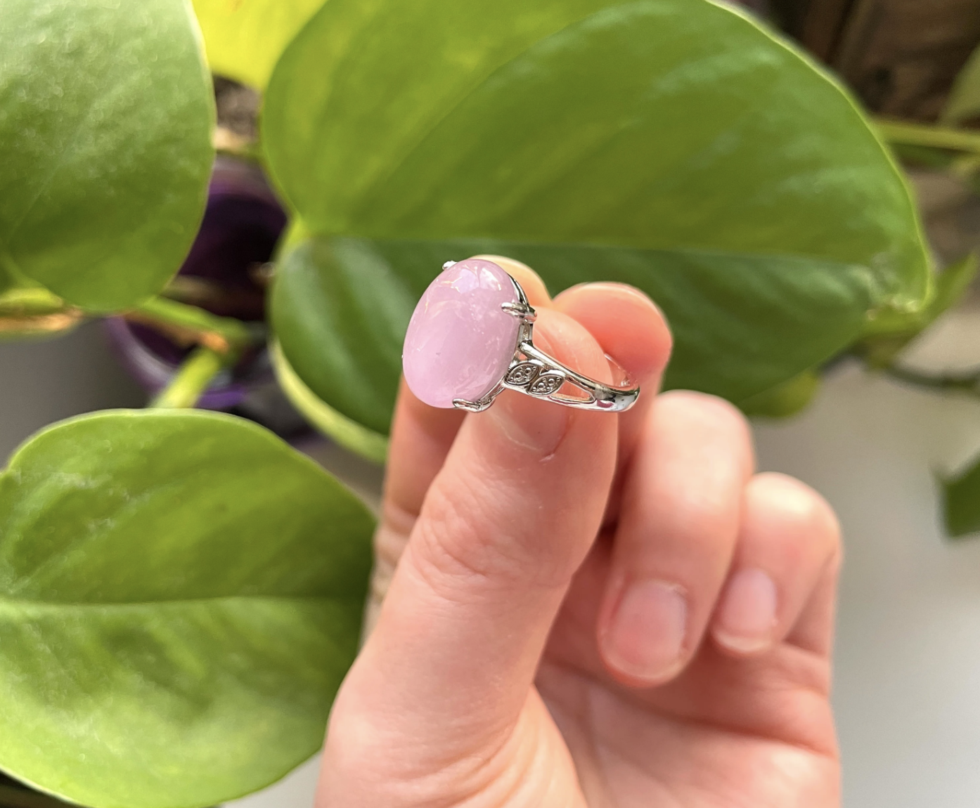 Kunzite Statement Ring