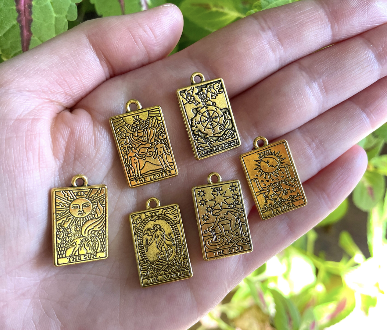 Tarot Card Gold Charm